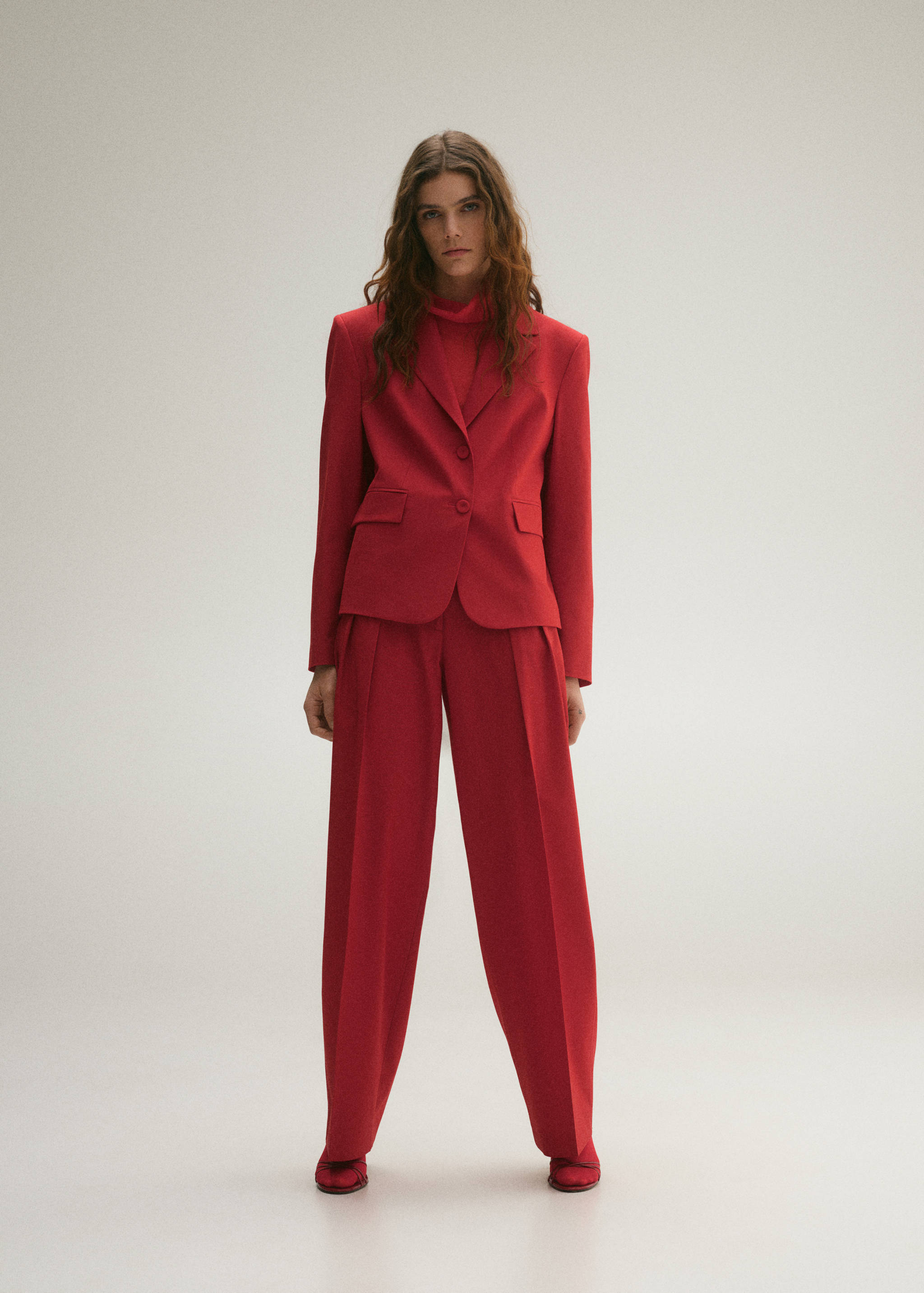 Blazer costume laine mélangée - Plan général