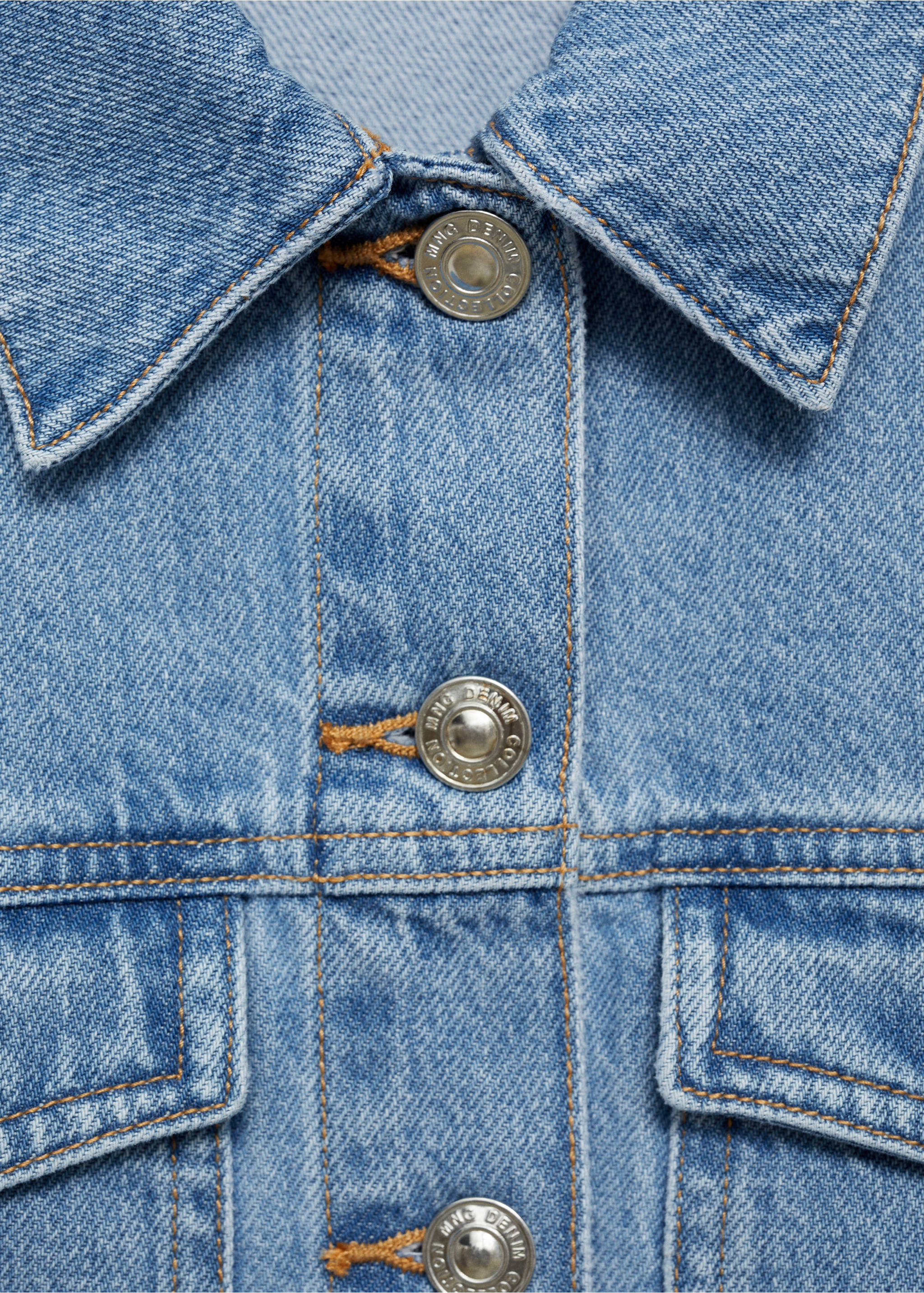 Jeansjacke - Detail des Artikels 8, Mittelblau. Ref: 87095136-00.