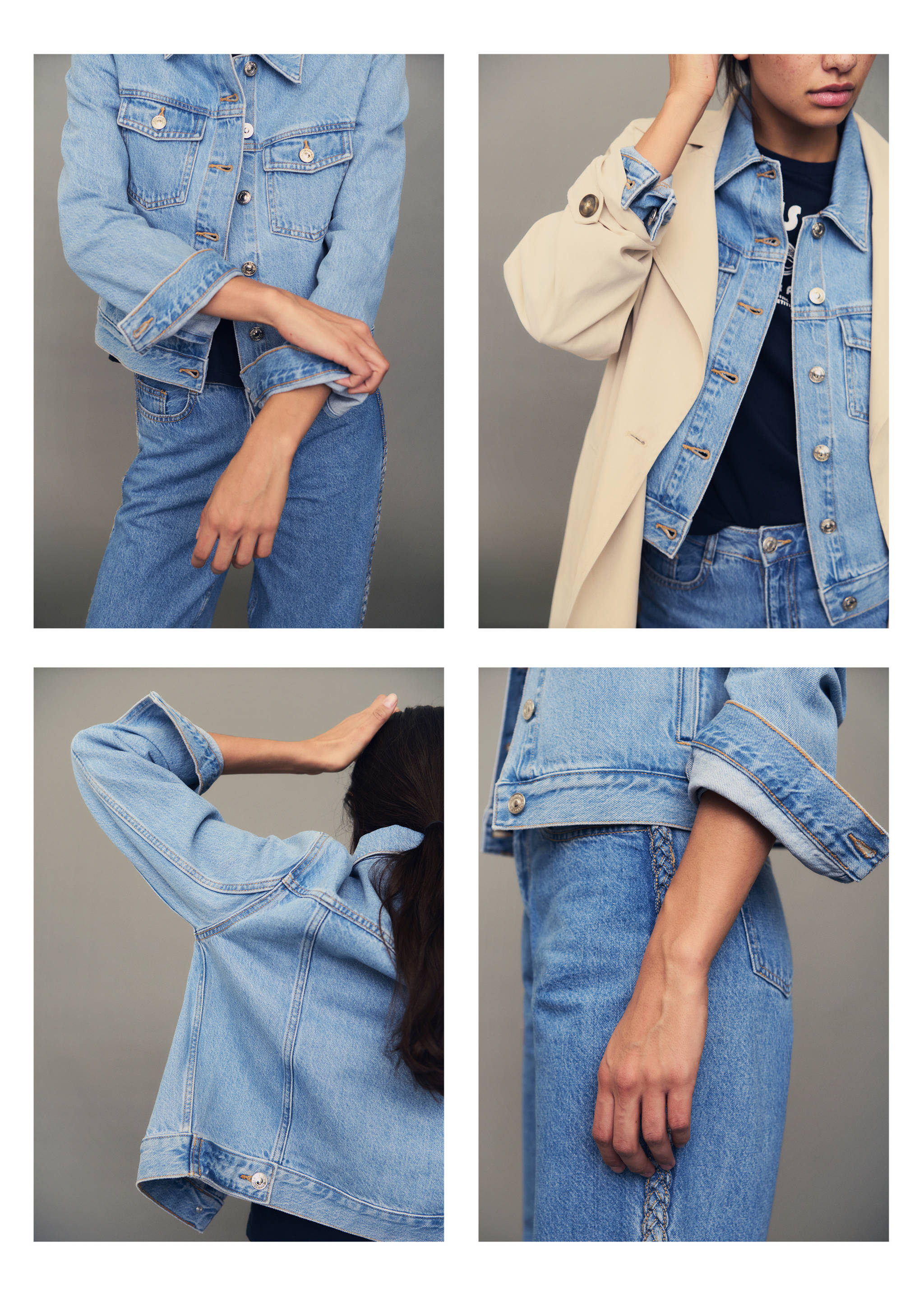 Denim jacket - Details of the article 5, Medium Blue. Ref: 87095136-00.