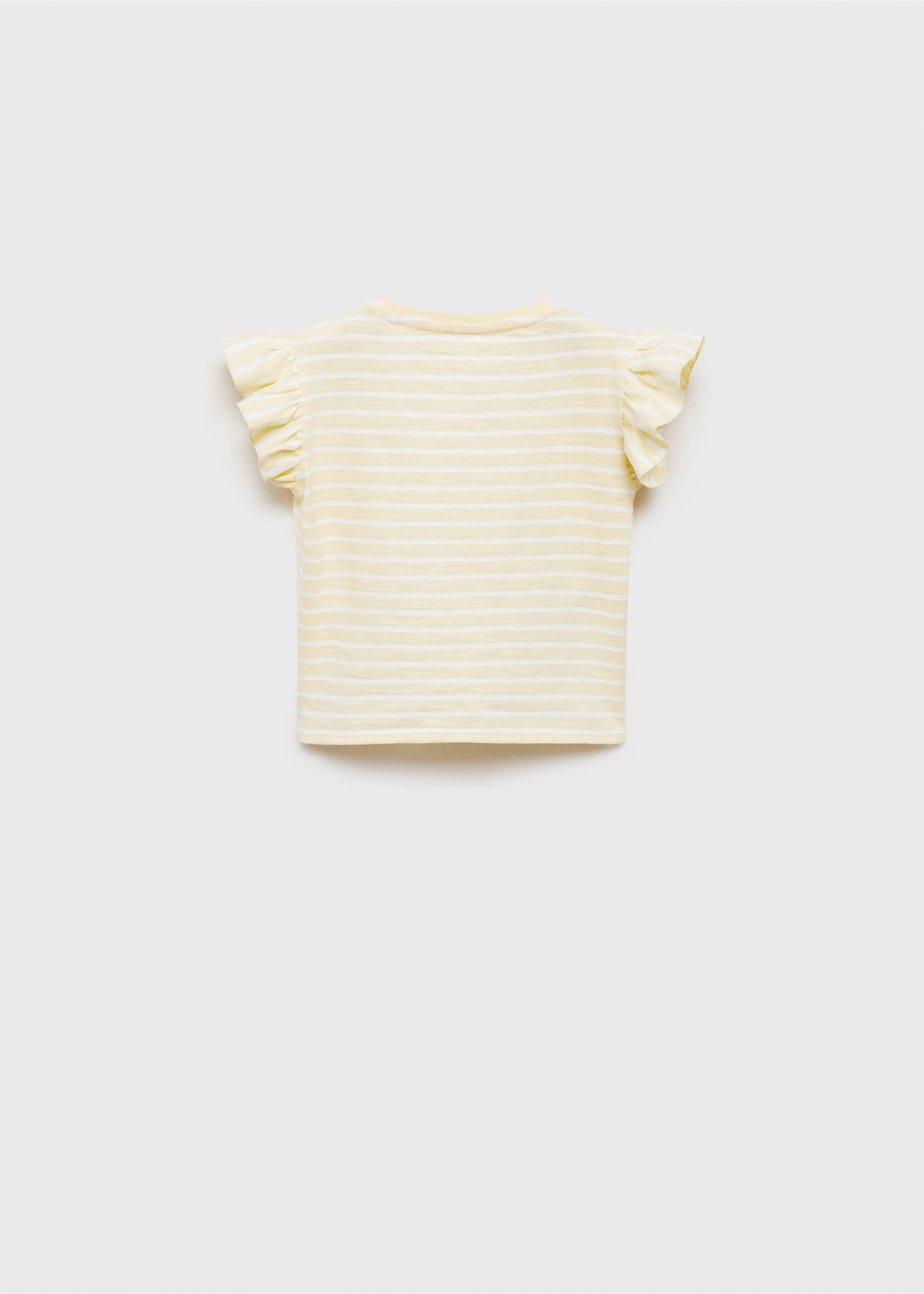 T-shirt 100 % coton rayures - Verso de l’article, Jaune. Ref: 87095137-00.