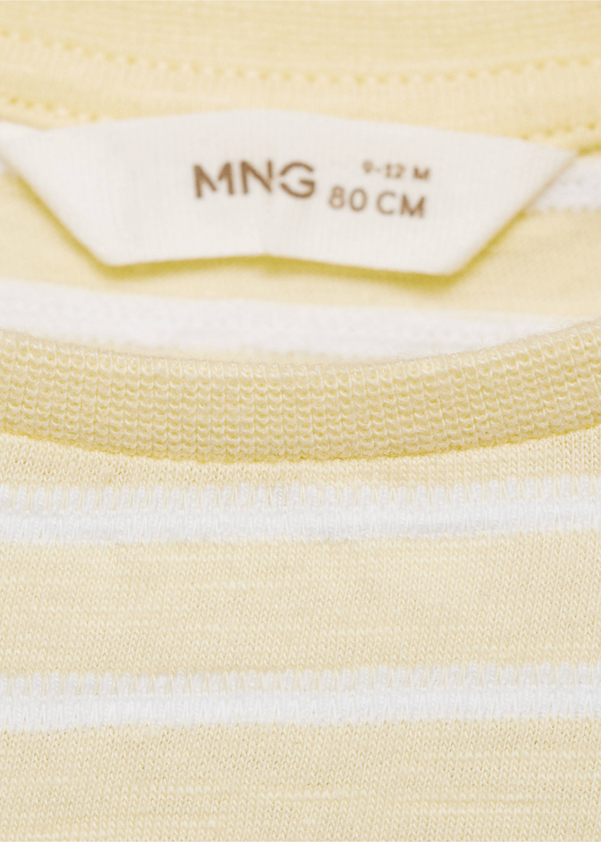 T-shirt 100 % coton rayures - Détail de l'article 0, Jaune. Ref: 87095137-00.