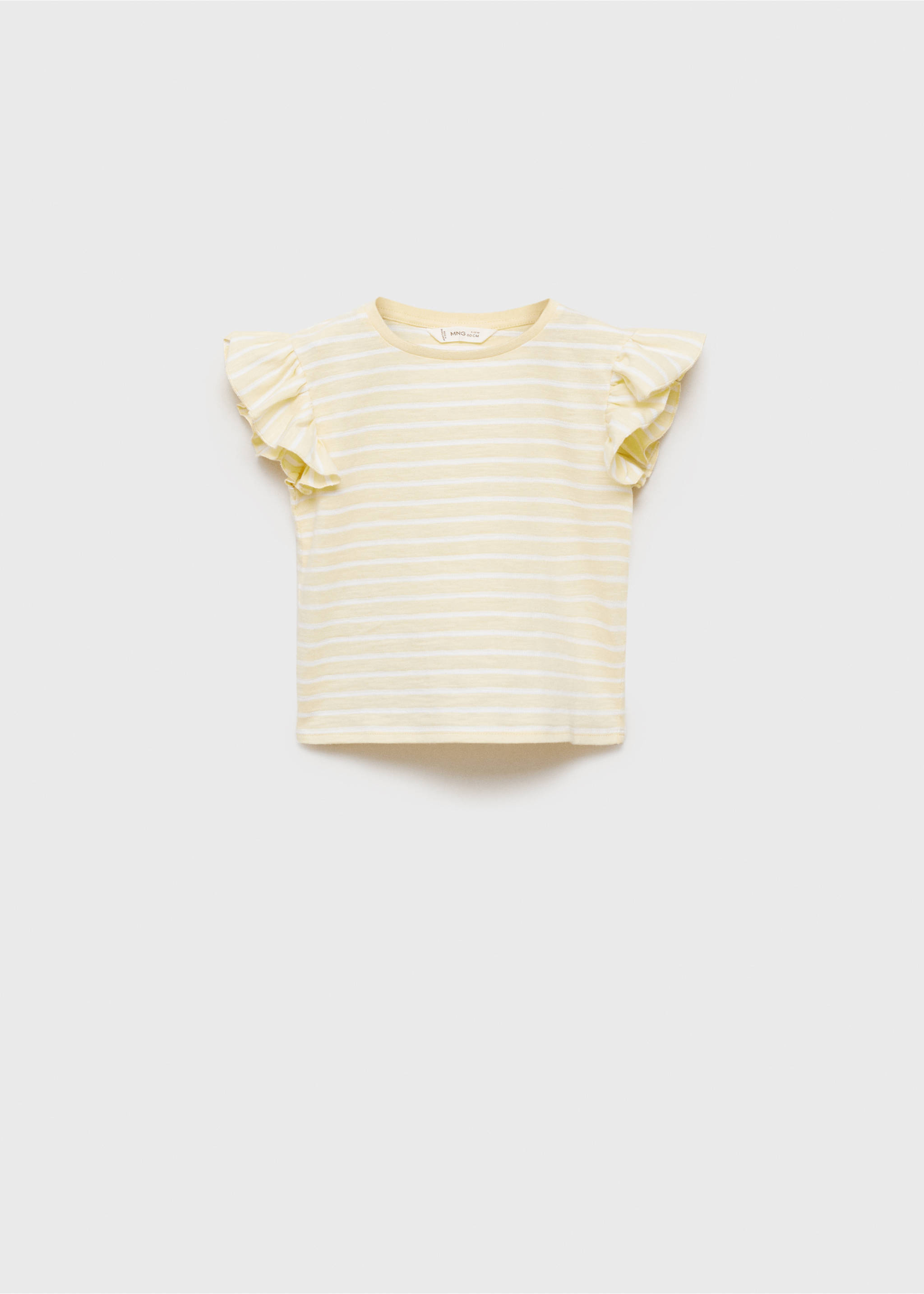 Gestreiftes T-Shirt aus 100 % Baumwolle - Artikel ohne Model, Gelb. Ref: 87095137-00.