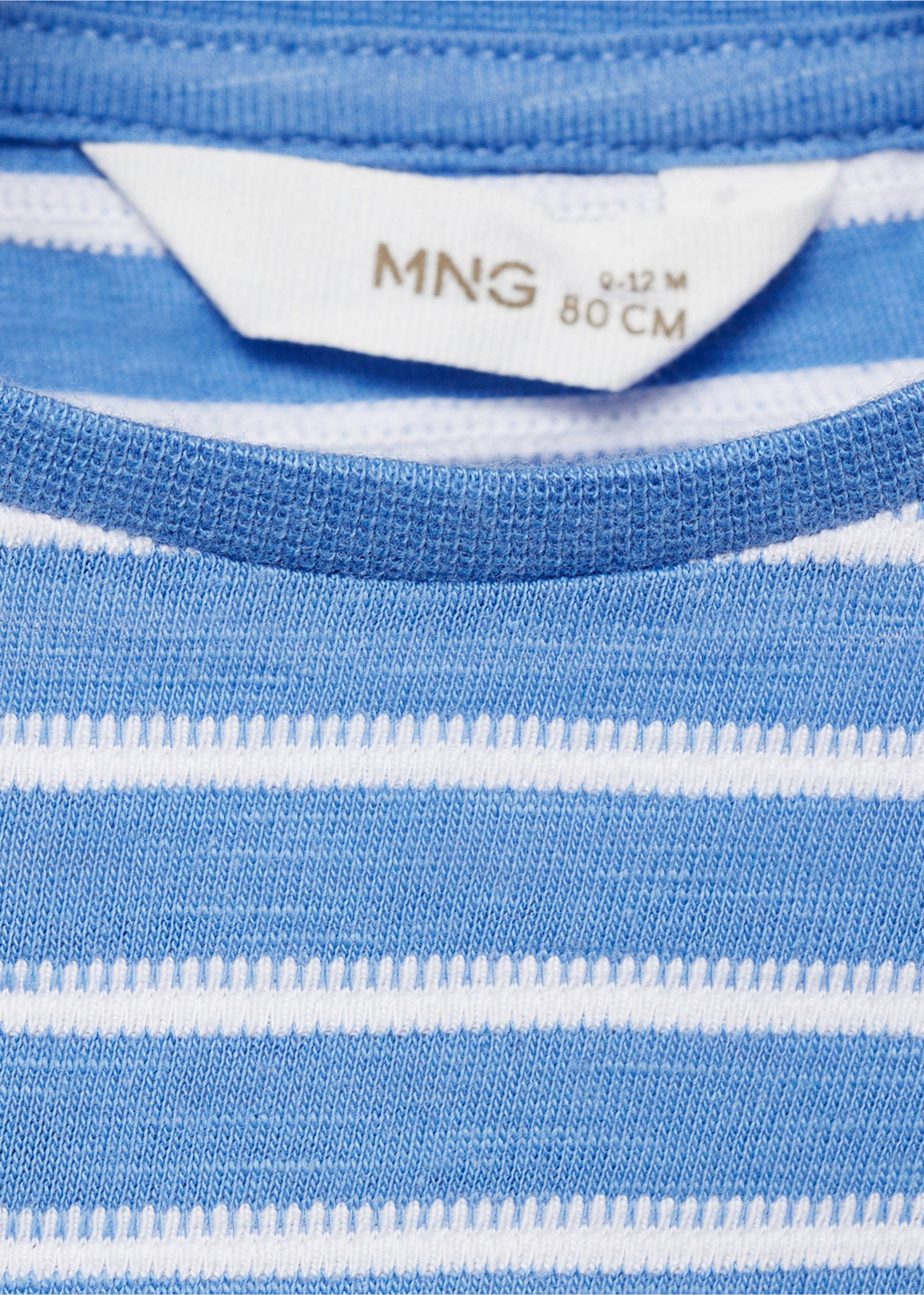 100% cotton striped t-shirt - Details of the article 0, Blue. Ref: 87095137-00.