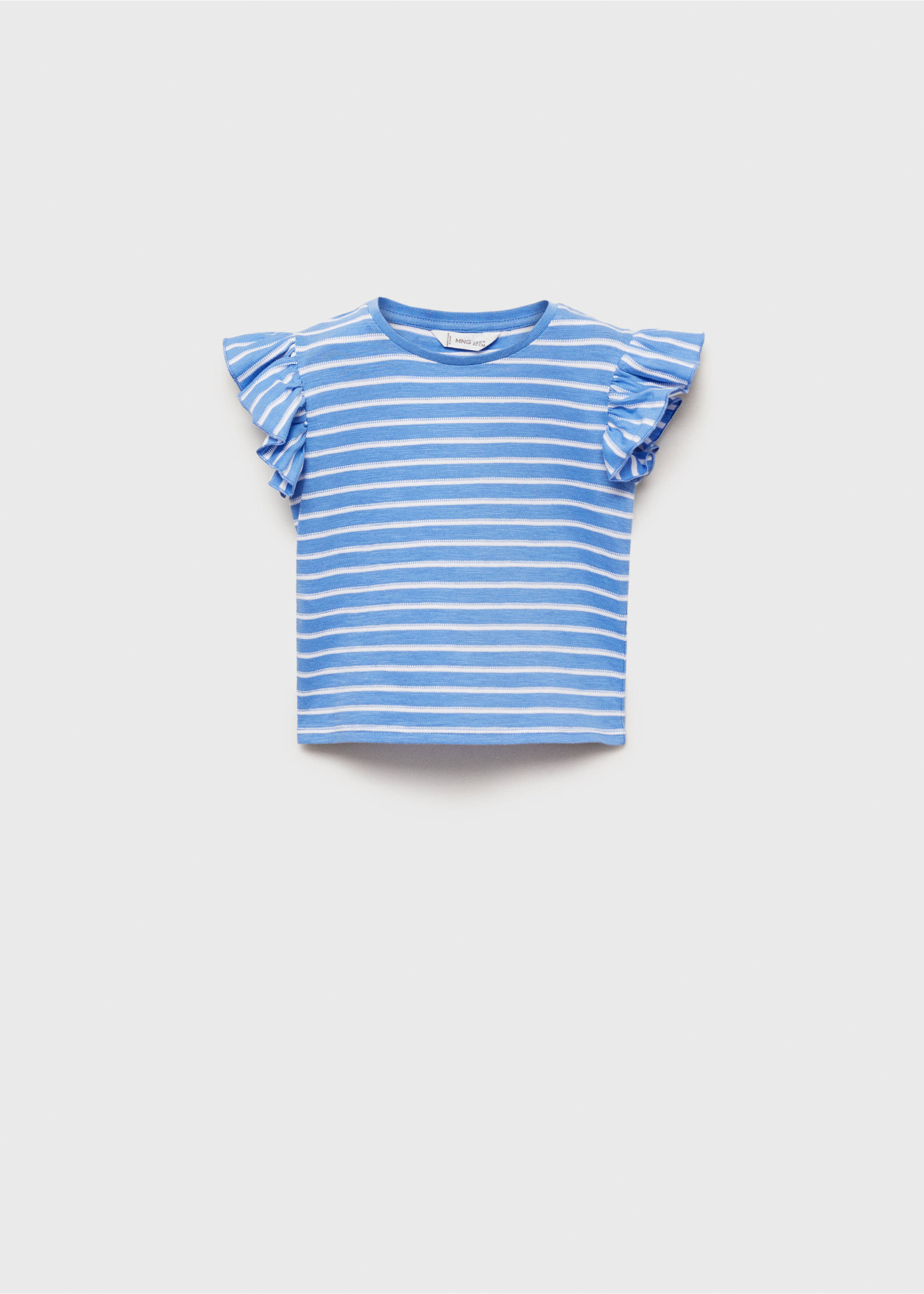 100% cotton striped t-shirt - Article without model, Blue. Ref: 87095137-00.