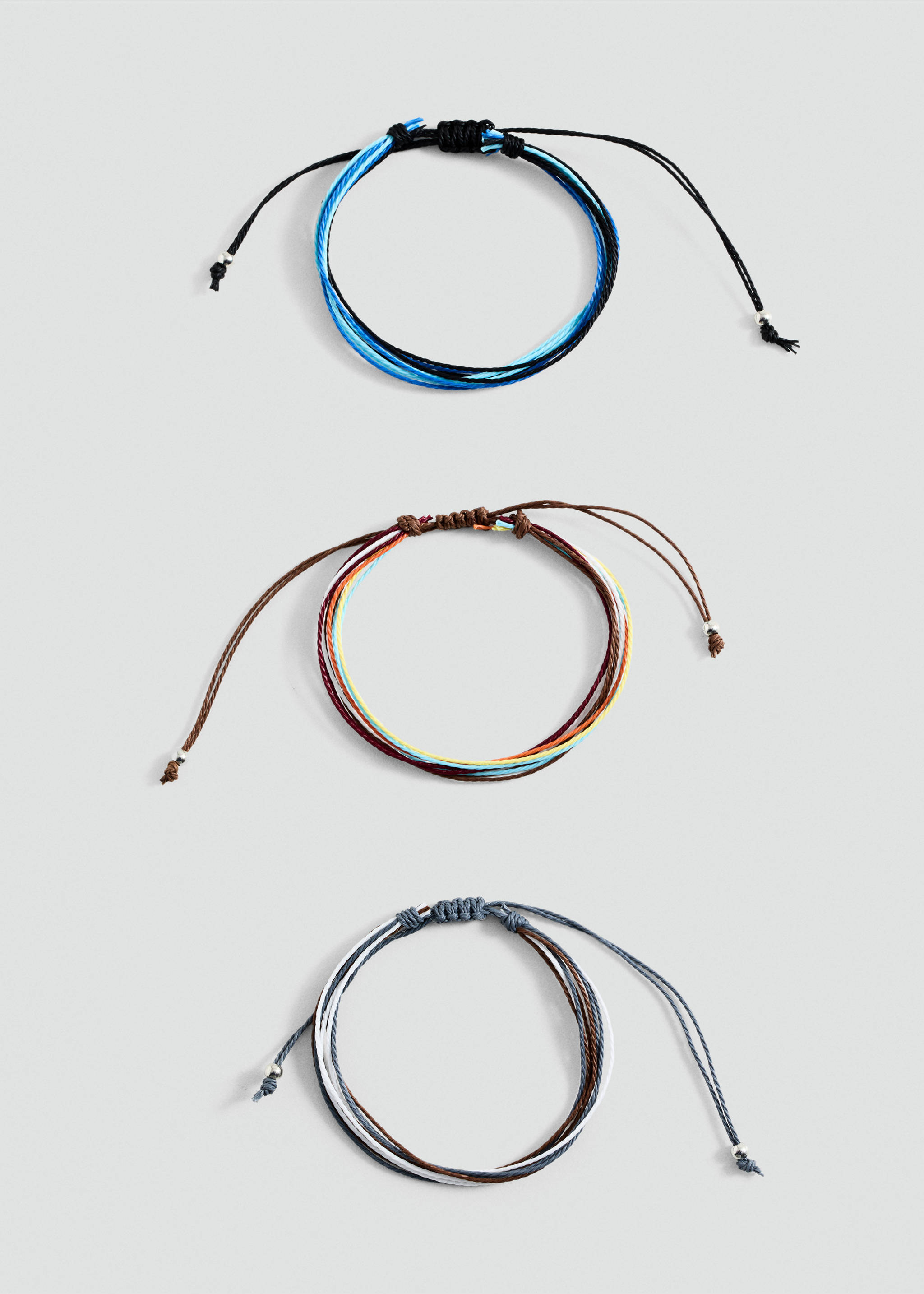 Thread multiple chain bracelet - Medium plane, Brown. Ref: 87095140-00.