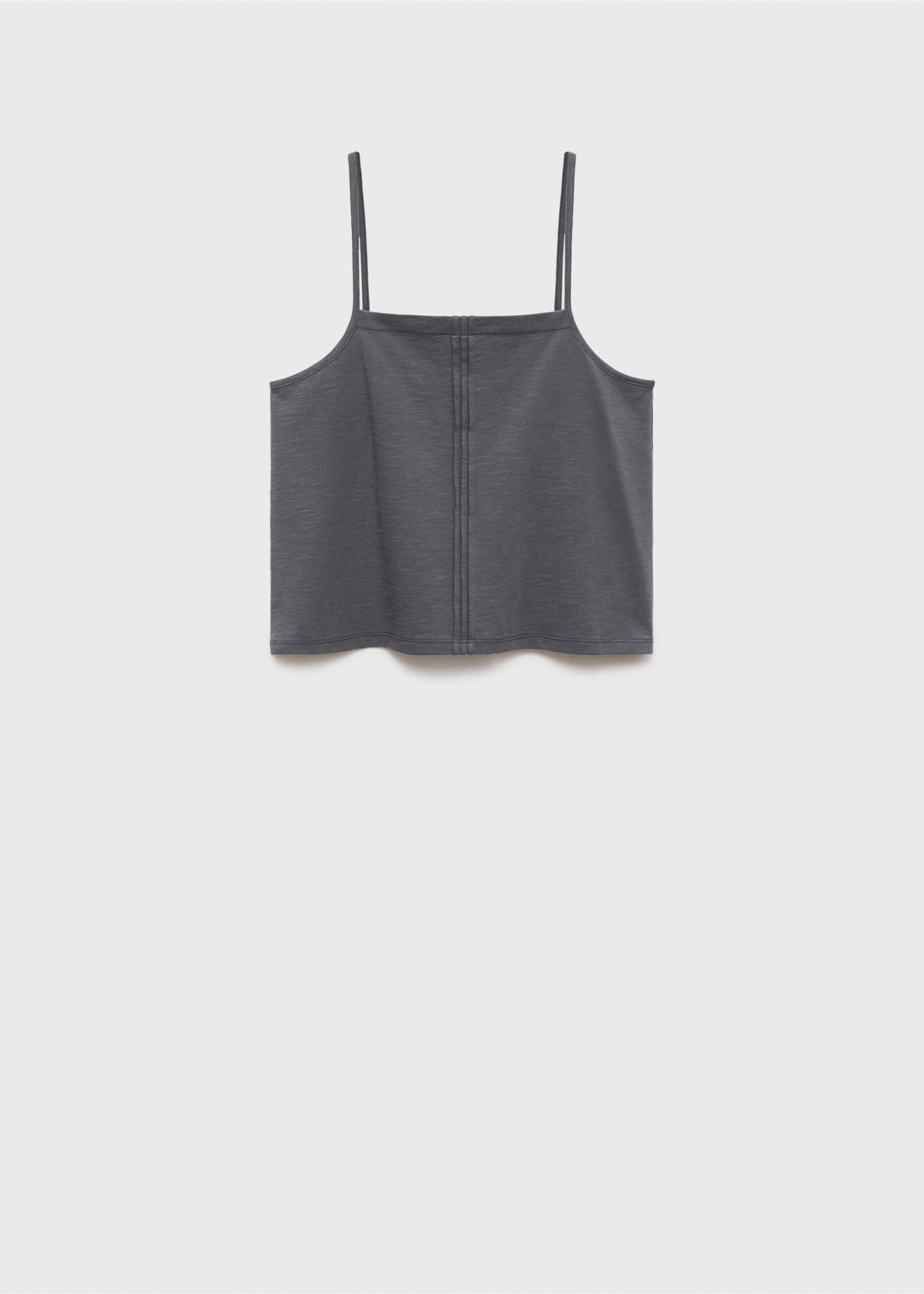 Pleat detailed top - Article without model, Charcoal. Ref: 87095726-00.