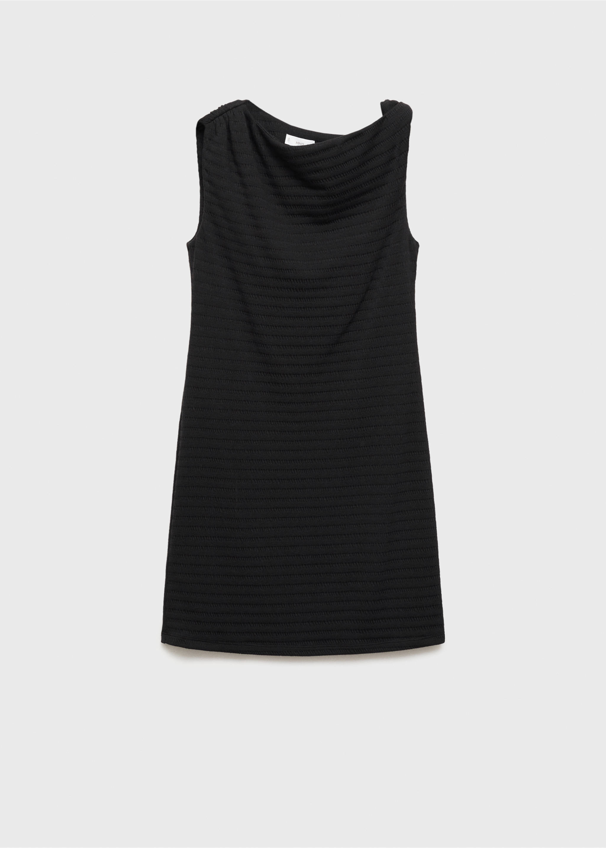 Short knitted dress - Article without model, Black. Ref: 87095728-00.