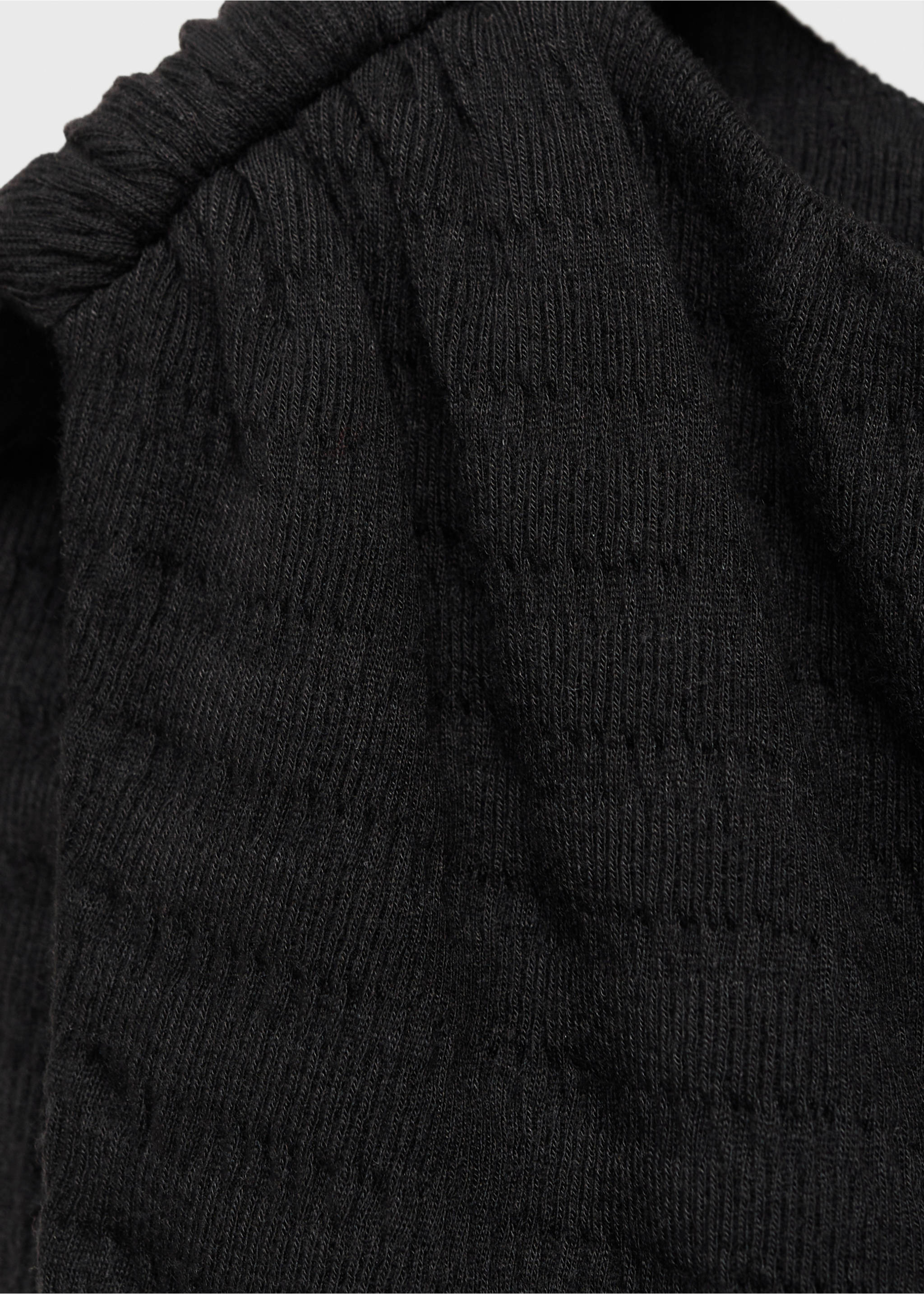 Short knitted dress - Details of the article 8, Black. Ref: 87095728-00.