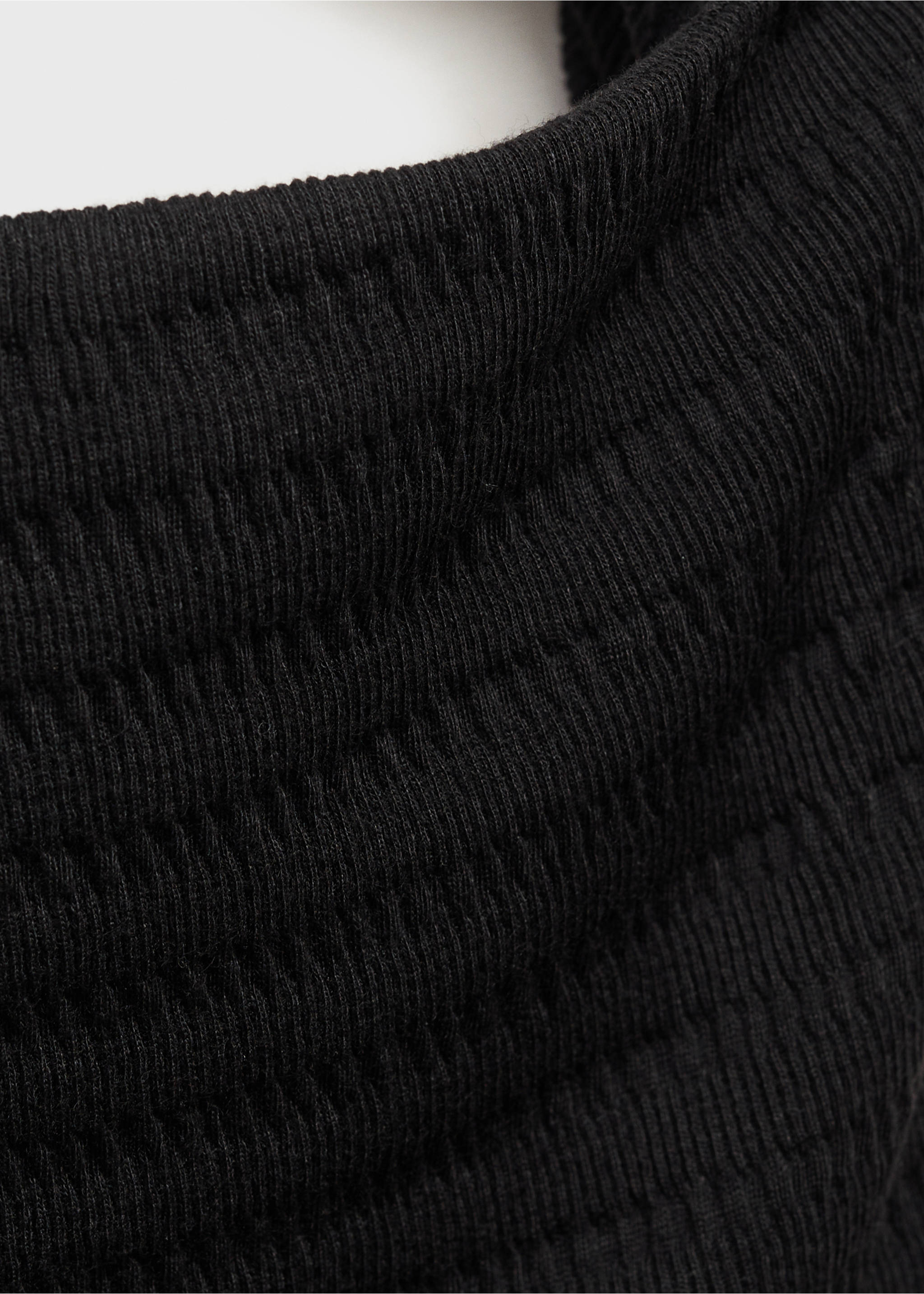 Short knitted dress - Details of the article 0, Black. Ref: 87095728-00.