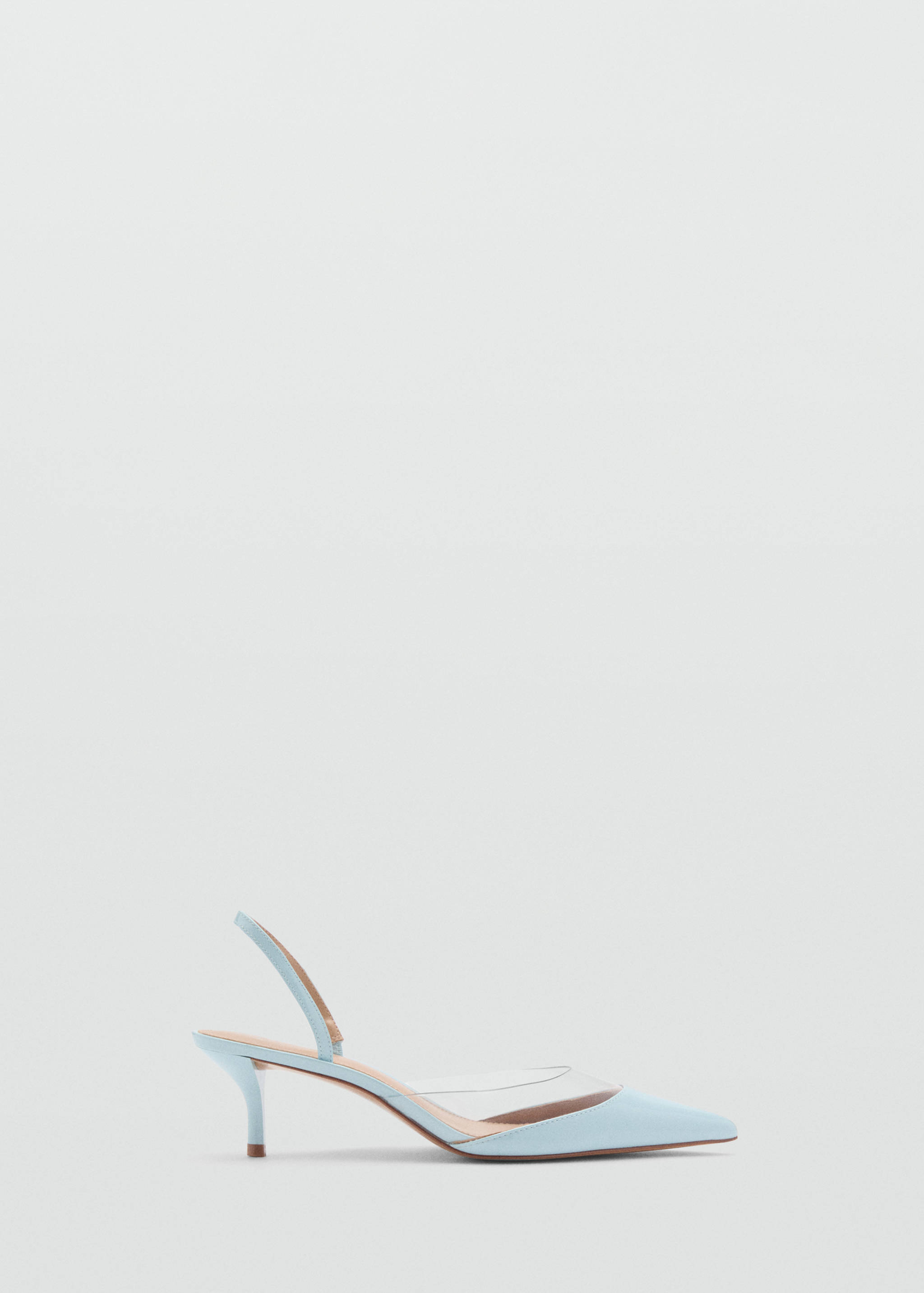 Heeled shoes with vinyl panel - Article without model