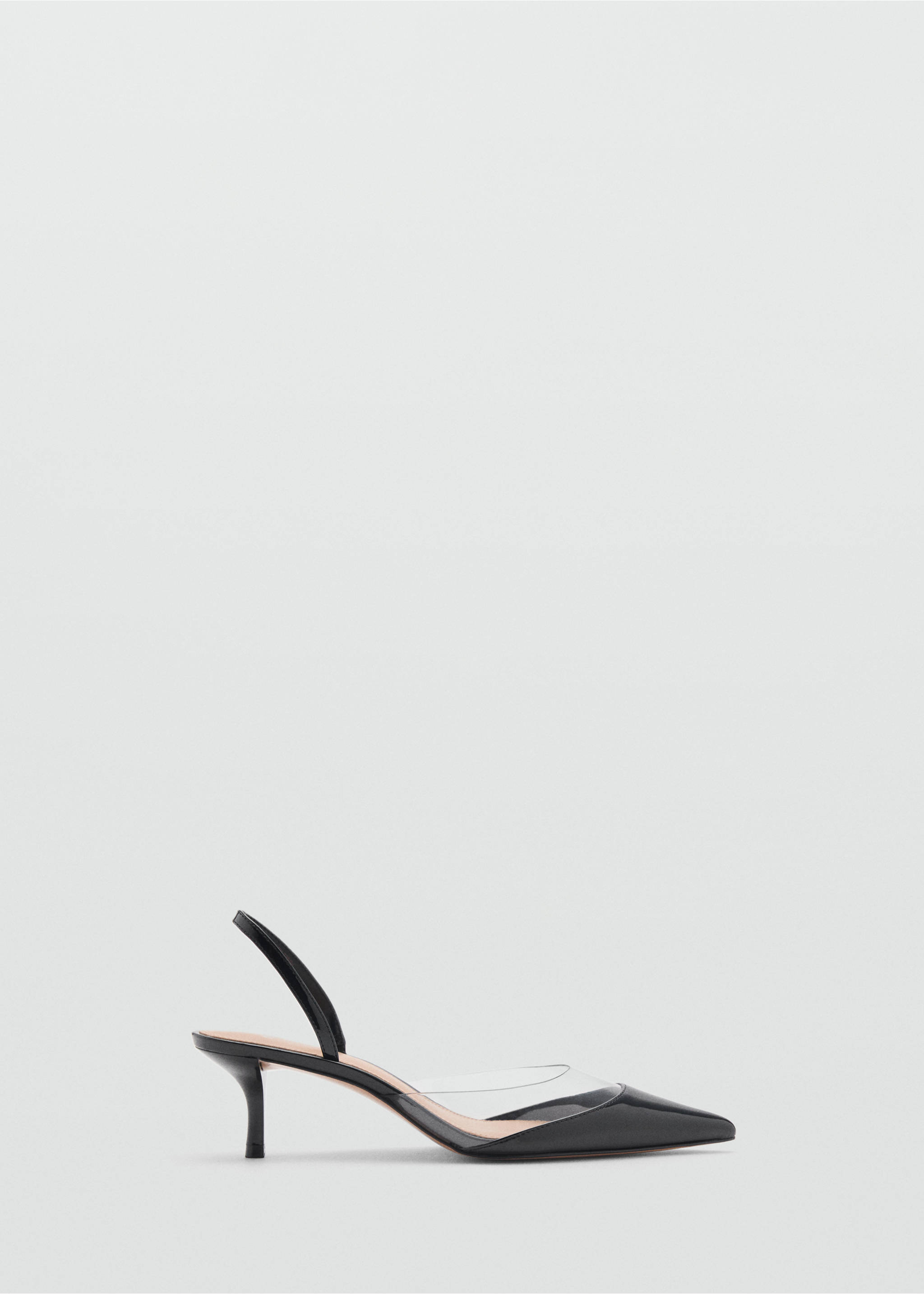 Heeled shoes with vinyl panel - Article without model, Black. Ref: 87095731-00.