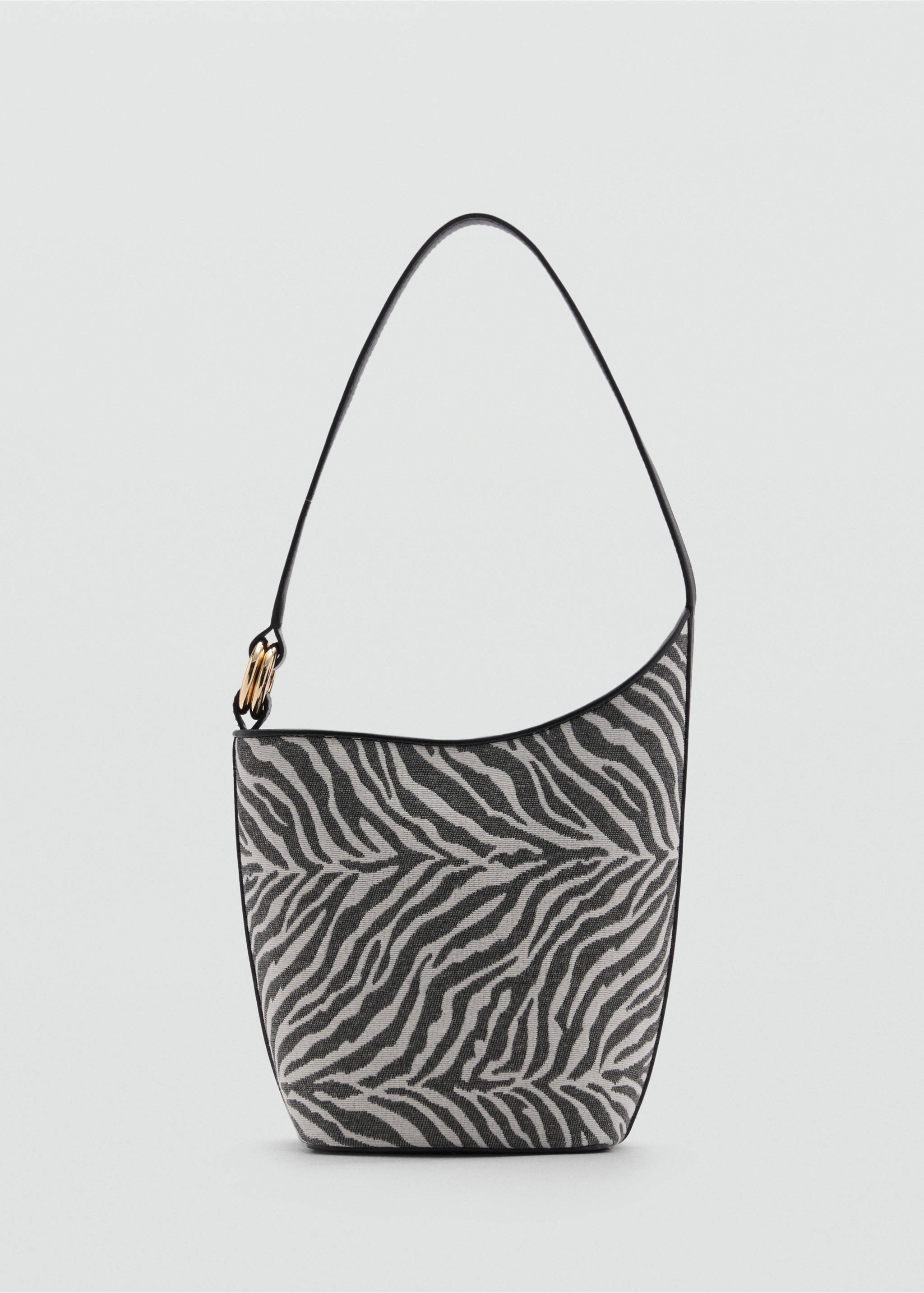 Large zebra-print bucket bag - Article without model, Black. Ref: 87095732-00.