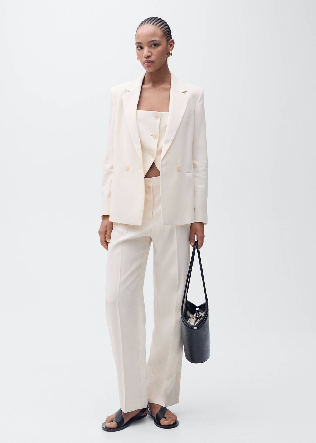 Straight-fit suit blazer