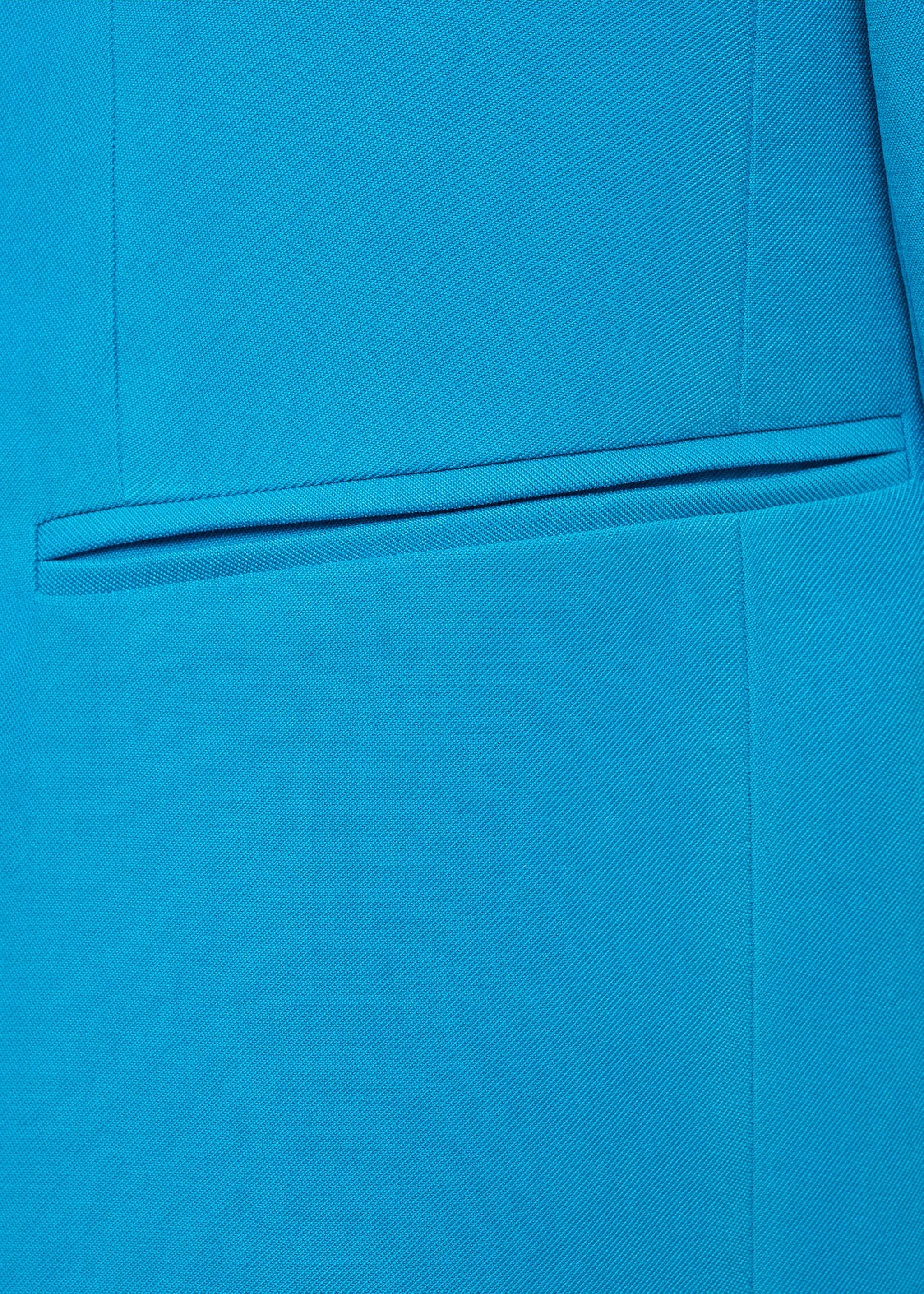 Straight-fit suit blazer - Details of the article 8, Blue. Ref: 87095735-00.