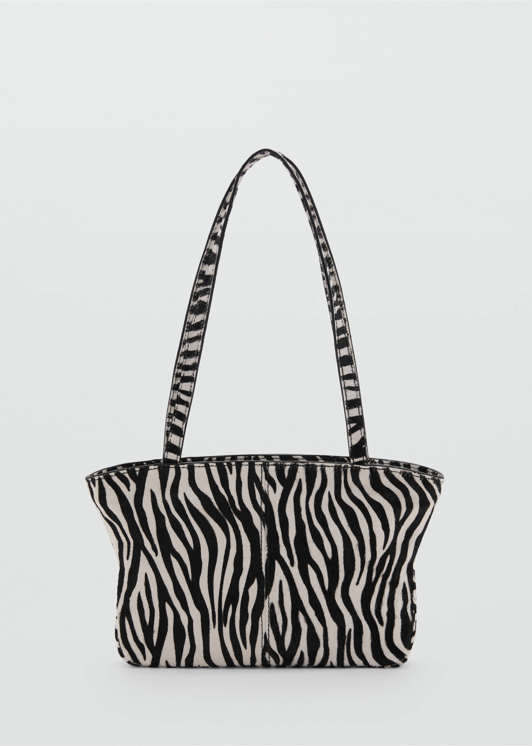 Zebra-print leather bag - Article without model, Black. Ref: 87095738-00.