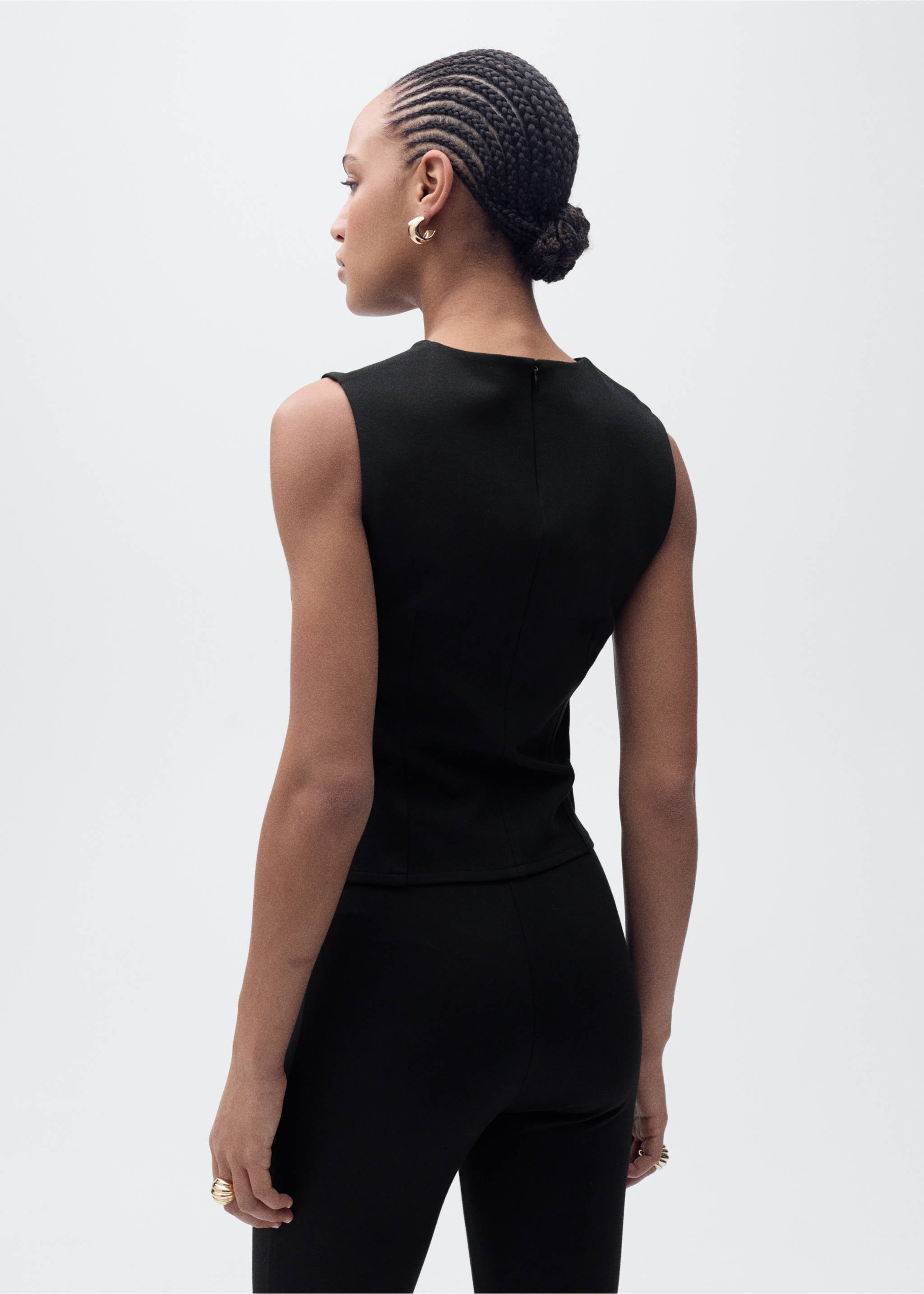 Top tirants amples - Revers de l'article, Negre. Ref: 87095740-00.