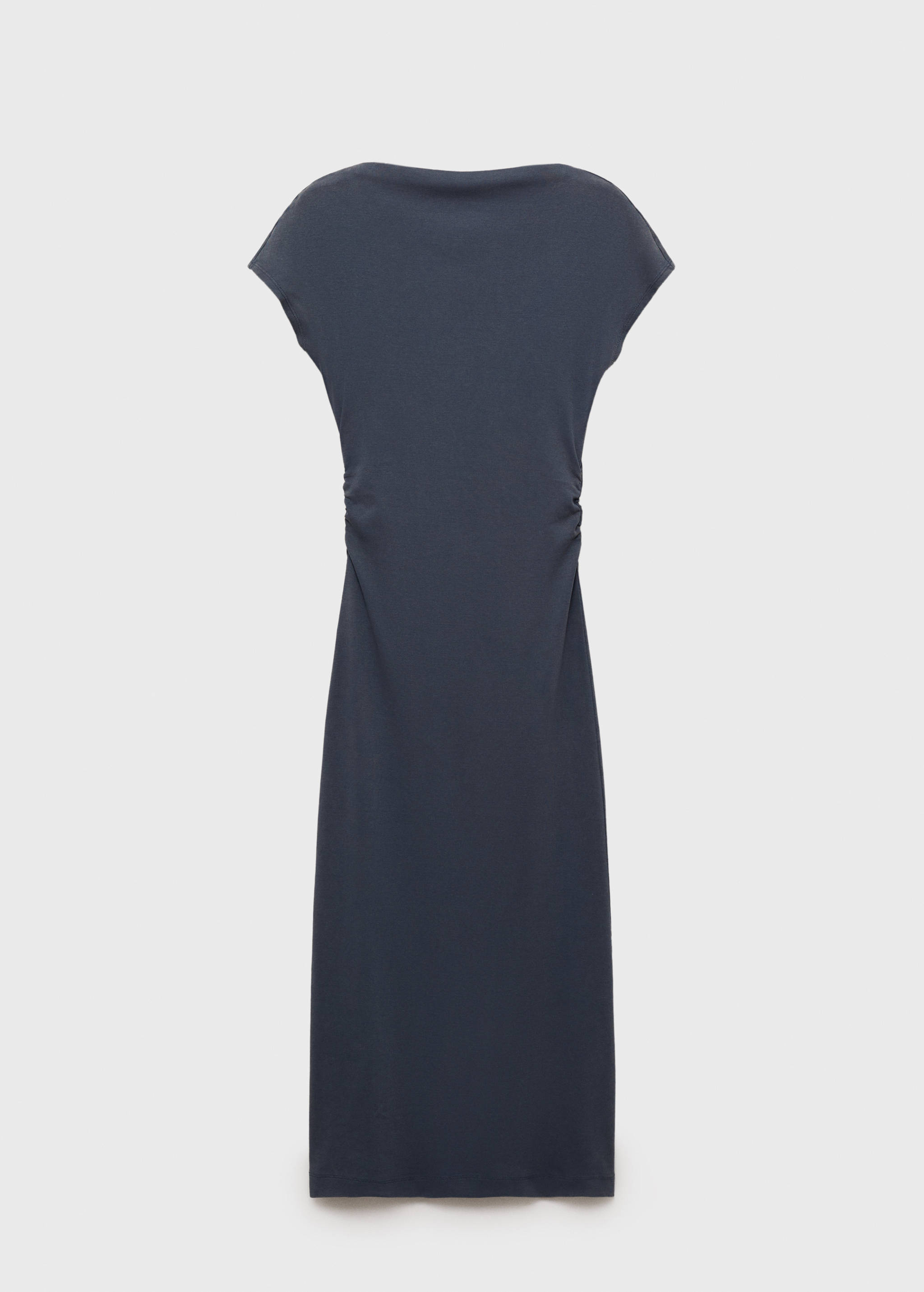 Midi šaty s detailem řasení - Zboží bez modelu