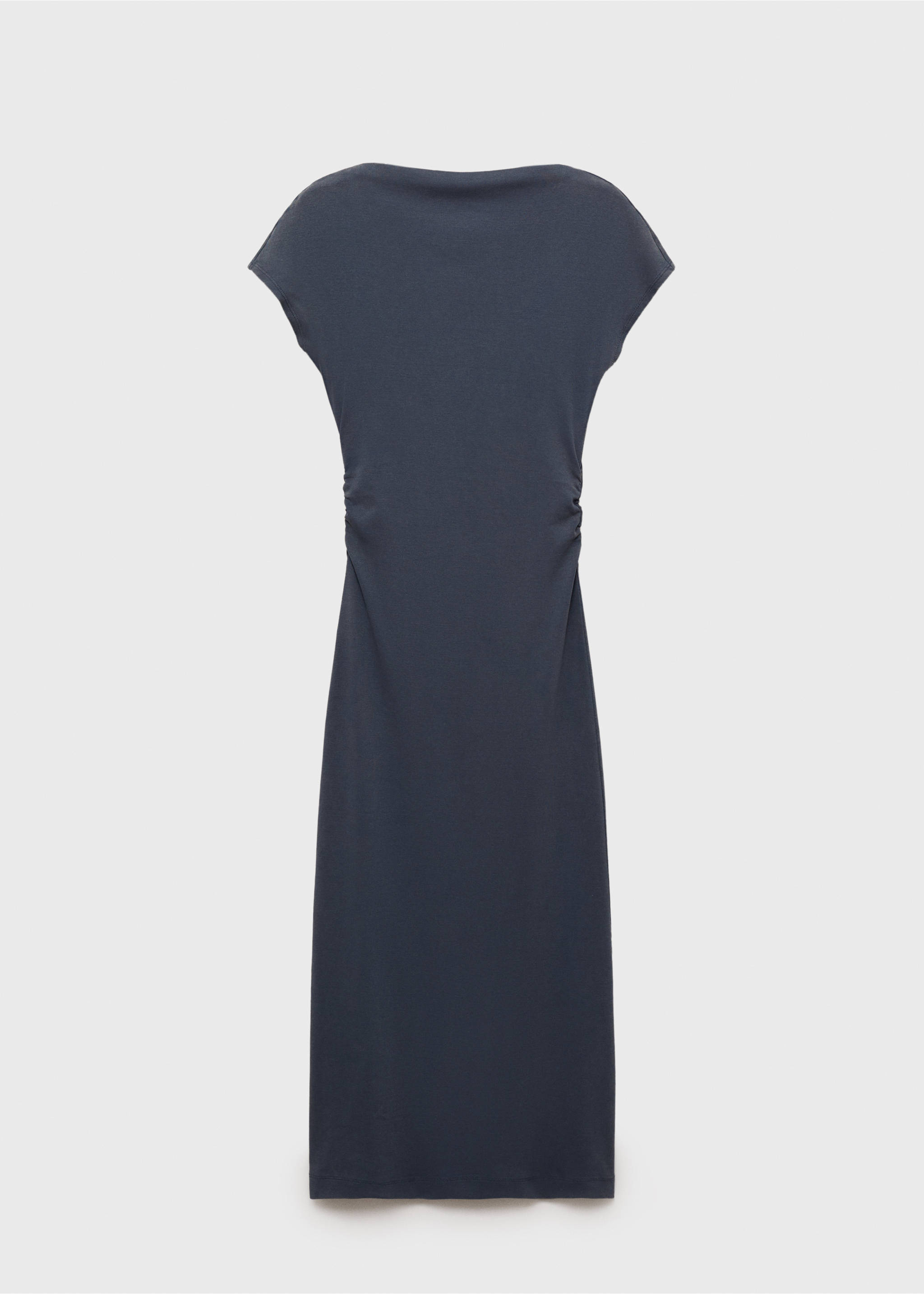 Midi-dress with draped detail - Article without model, Grey. Ref: 87095741-00.