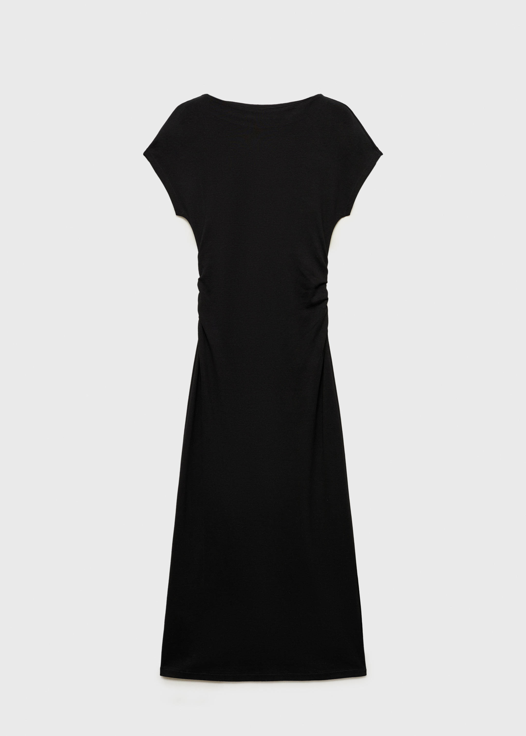 Midi šaty s detailem řasení - Zboží bez modelu