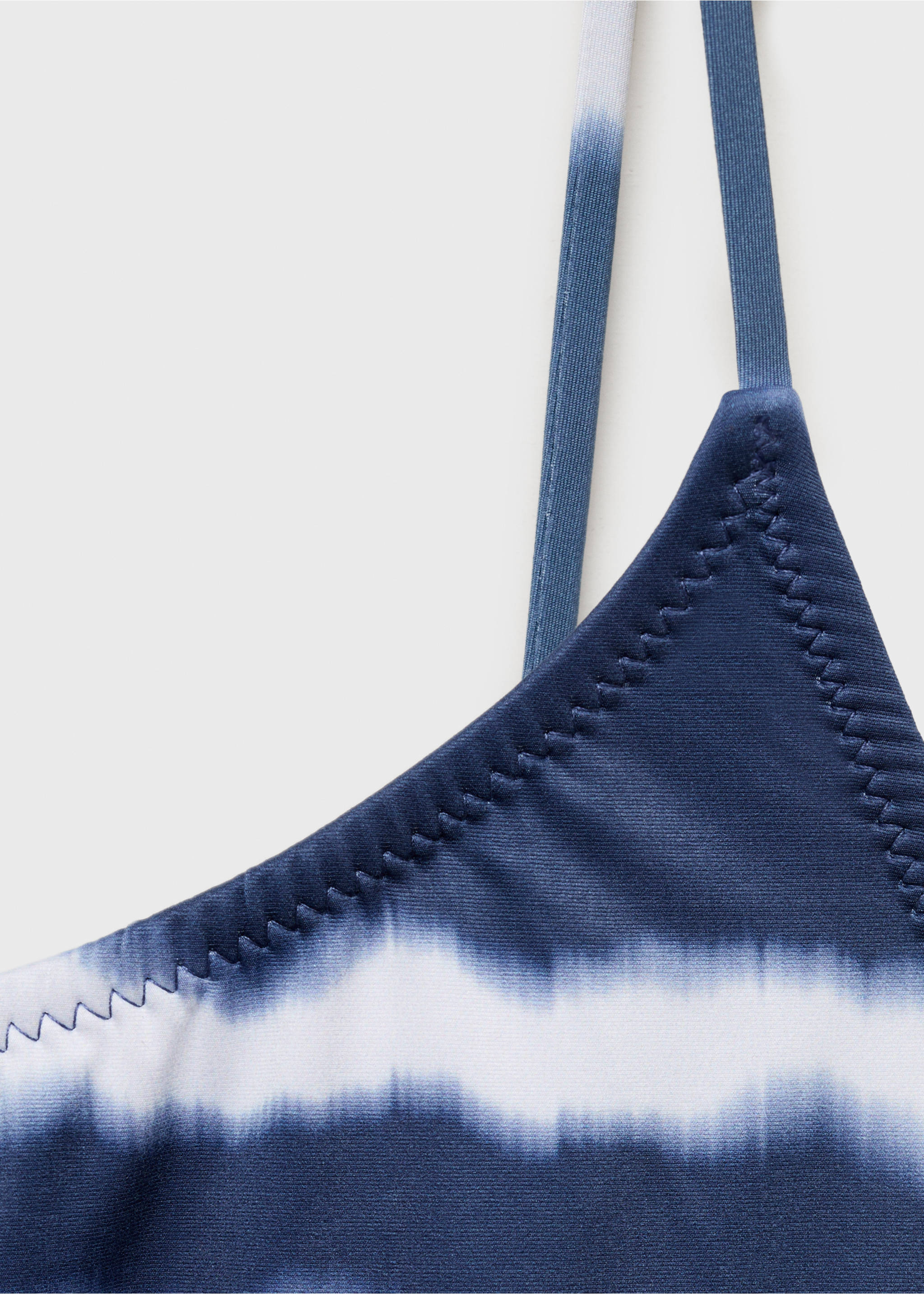 Asymmetrischer Batik-Badeanzug - Detail des Artikels 8, Dunkles Marineblau. Ref: 87095743-00.