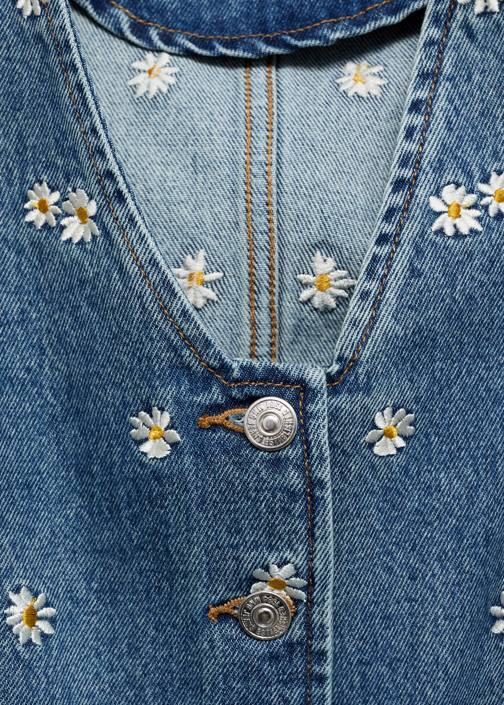 Chaleco crop bordado flores - Detalle del artículo 8