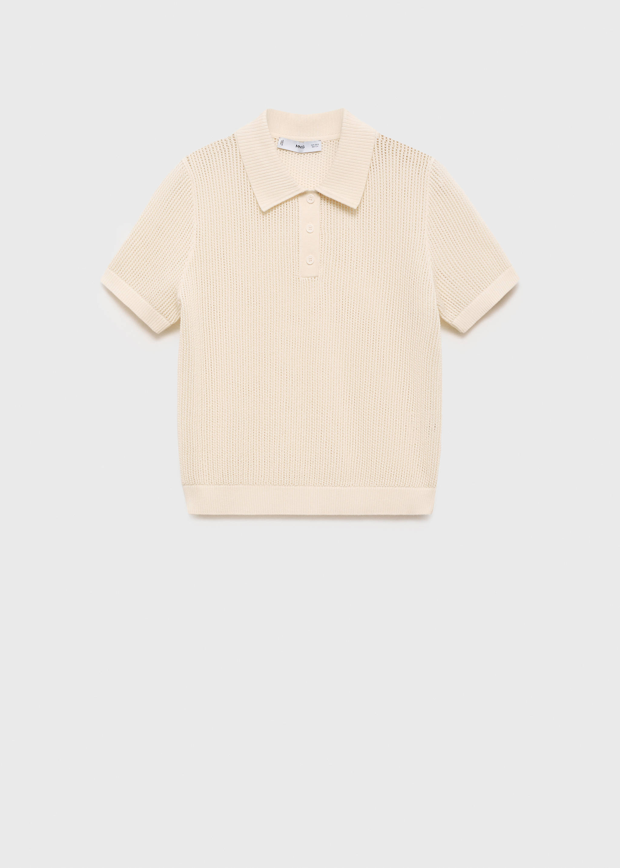 Lochstrickpullover mit Polo-Kragen - Artikel ohne Model