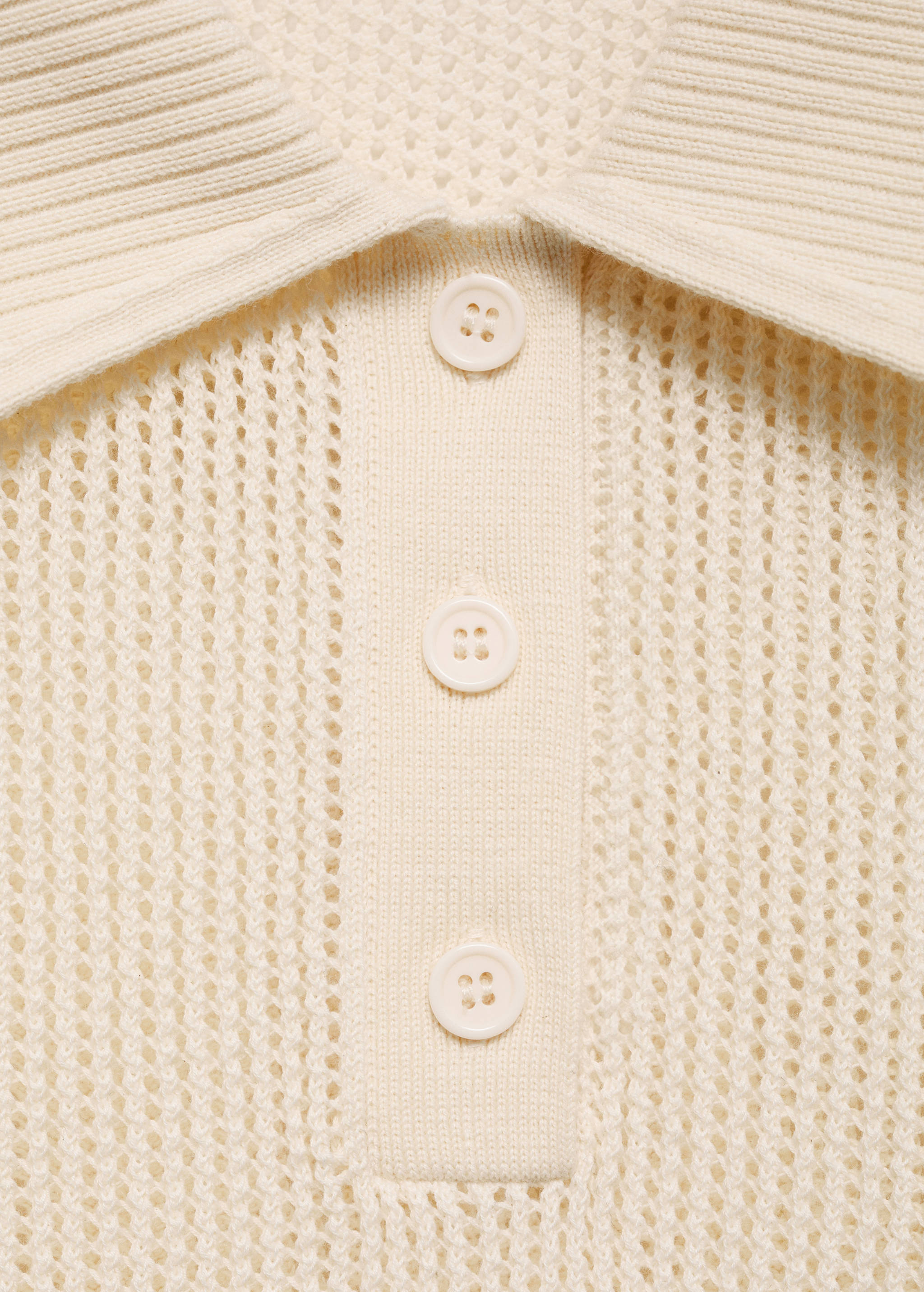 Lochstrickpullover mit Polo-Kragen - Detail des Artikels 8
