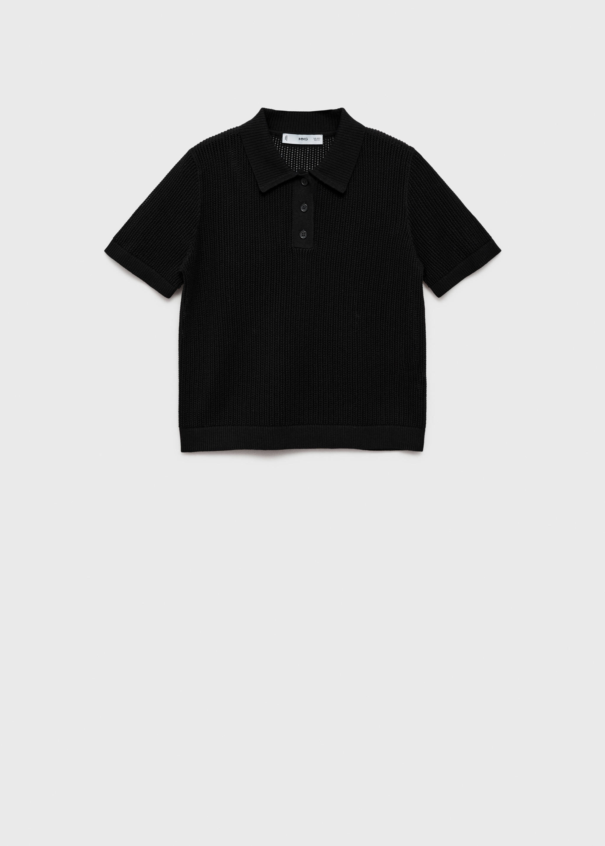 Lochstrickpullover mit Polo-Kragen - Artikel ohne Model