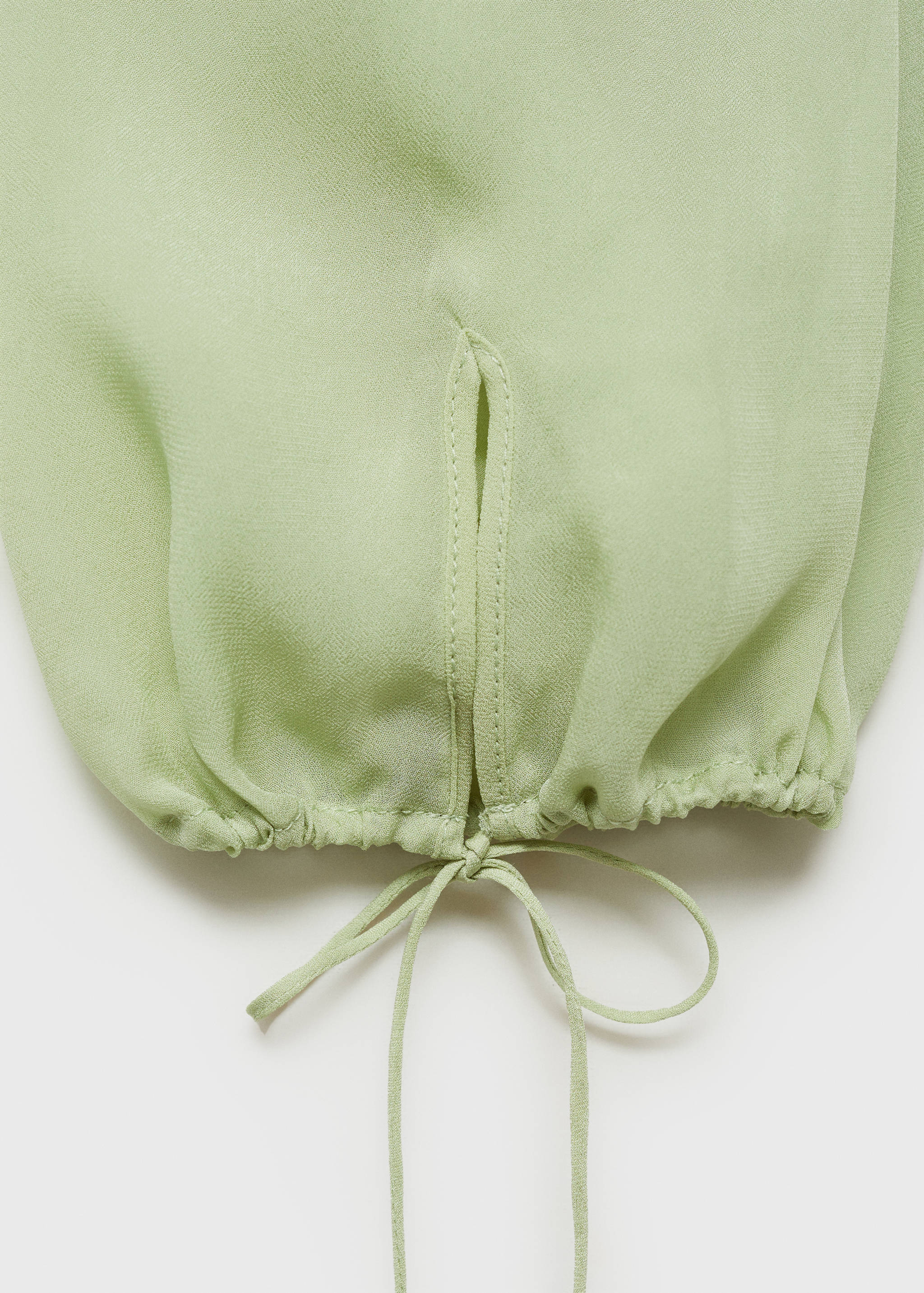 Combined blouse with bow detail - Details of the article 0