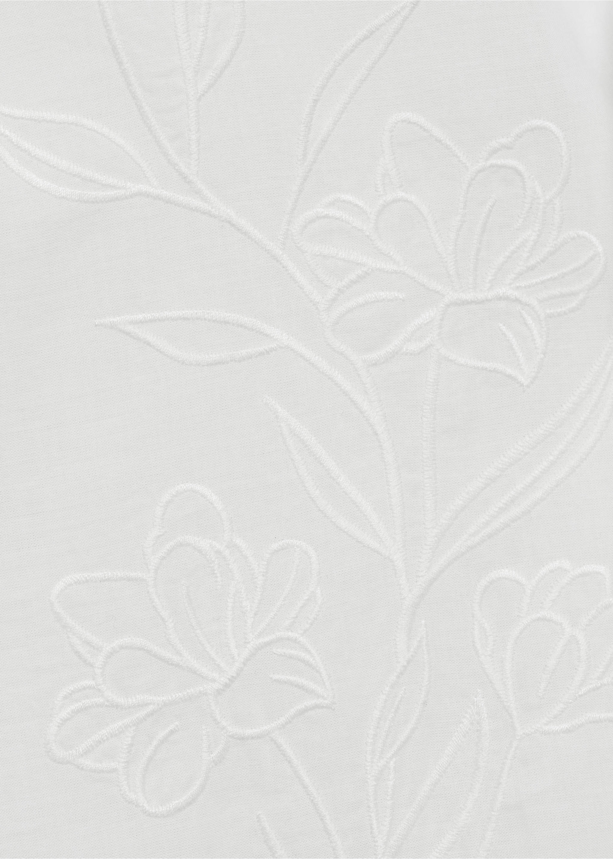 Besticktes Baumwoll-Nachthemd - Detail des Artikels 0, Weiß. Ref: 87095751-00.