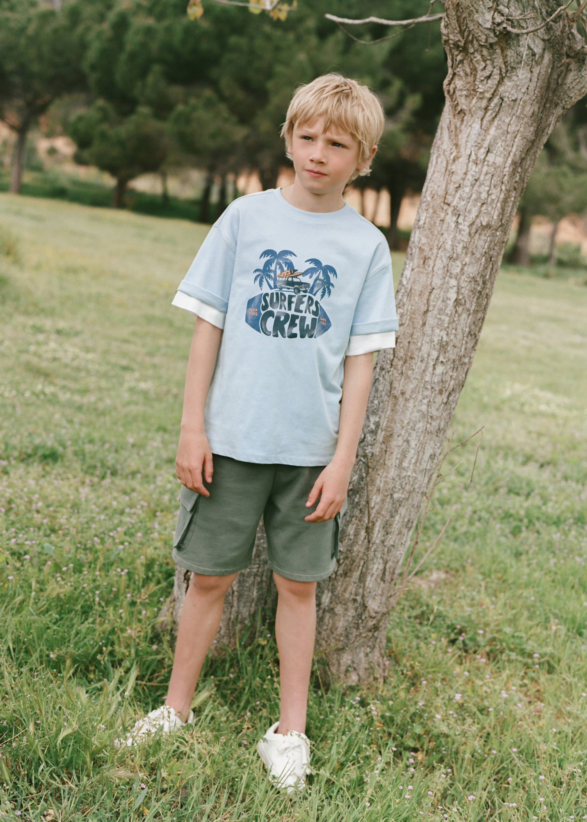 Drawstring cargo Bermuda shorts - Details of the article 5