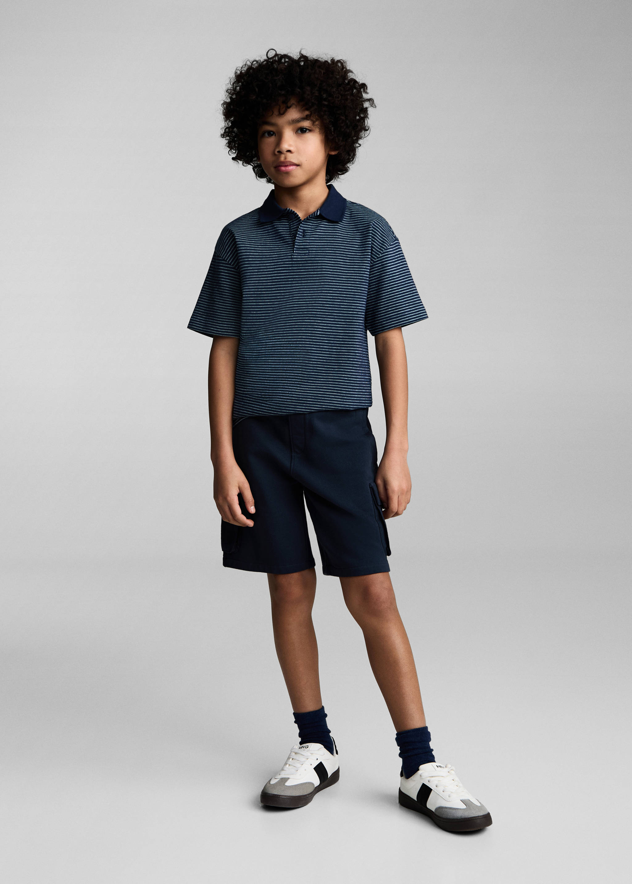 Drawstring cargo Bermuda shorts - General plane