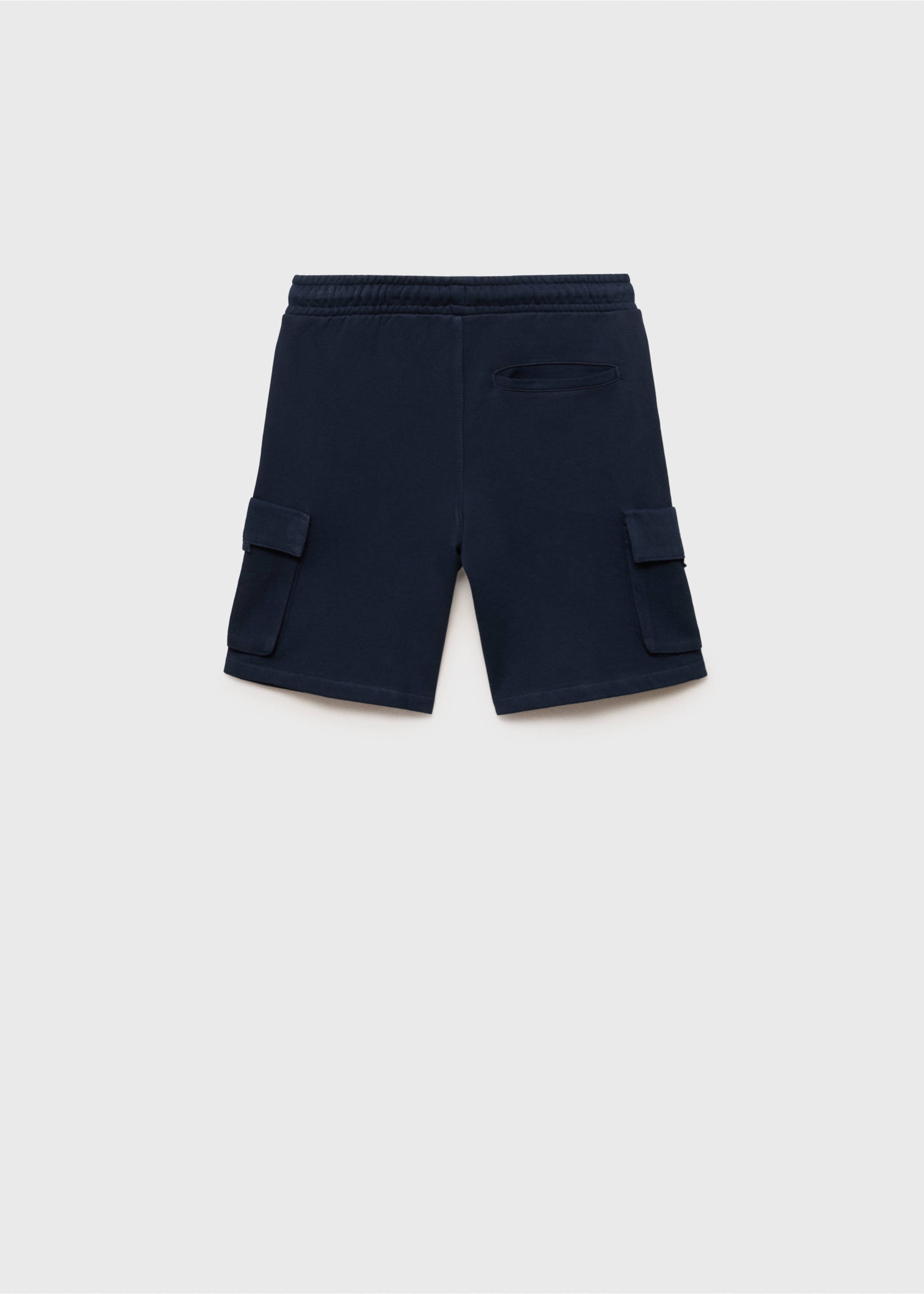Drawstring cargo Bermuda shorts - Reverse of the article, Dark Navy. Ref: 87095754-00.