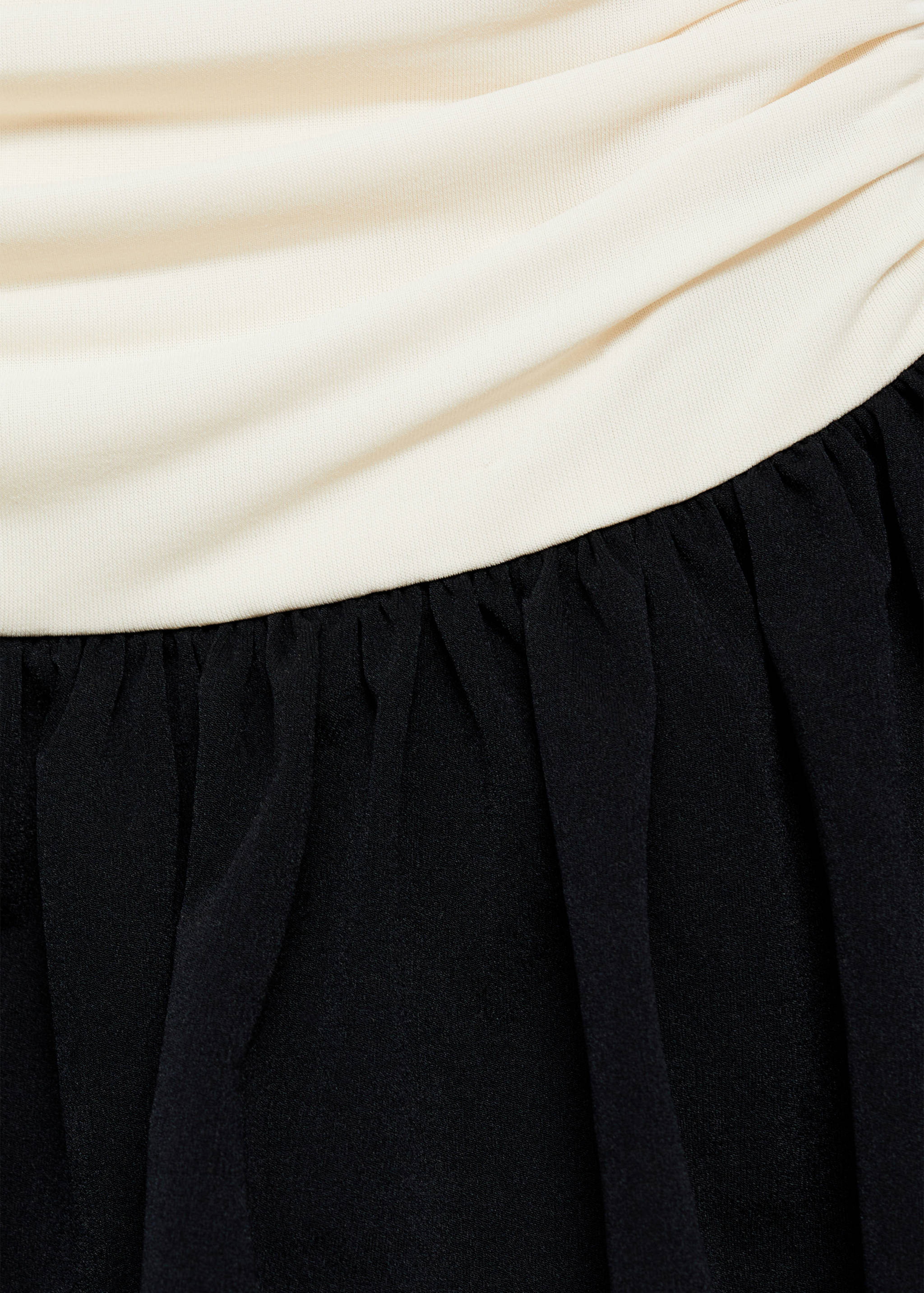 Draped-body balloon skirt dress - Details of the article 0