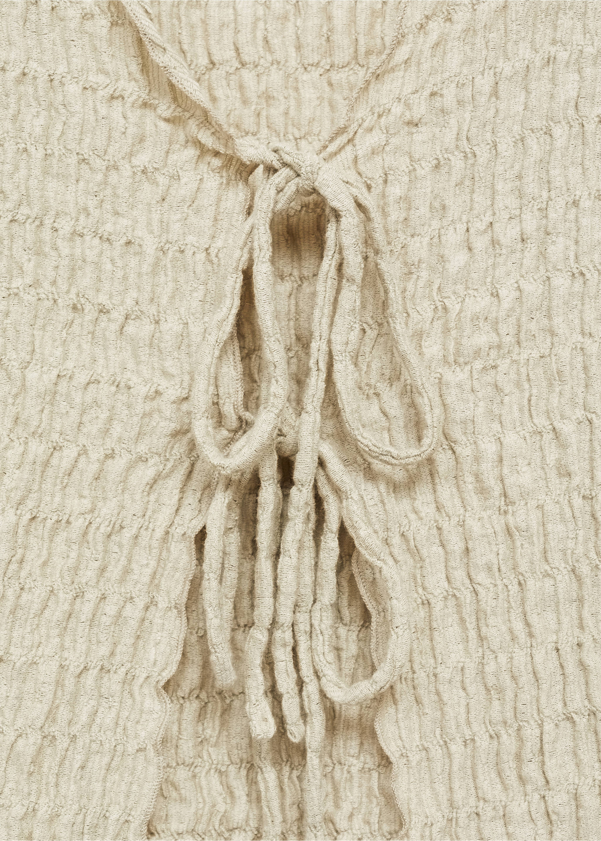 Cardigan coton texture nœuds - Détail de l'article 0, Gris clair/pastel. Ref: 87095764-00.