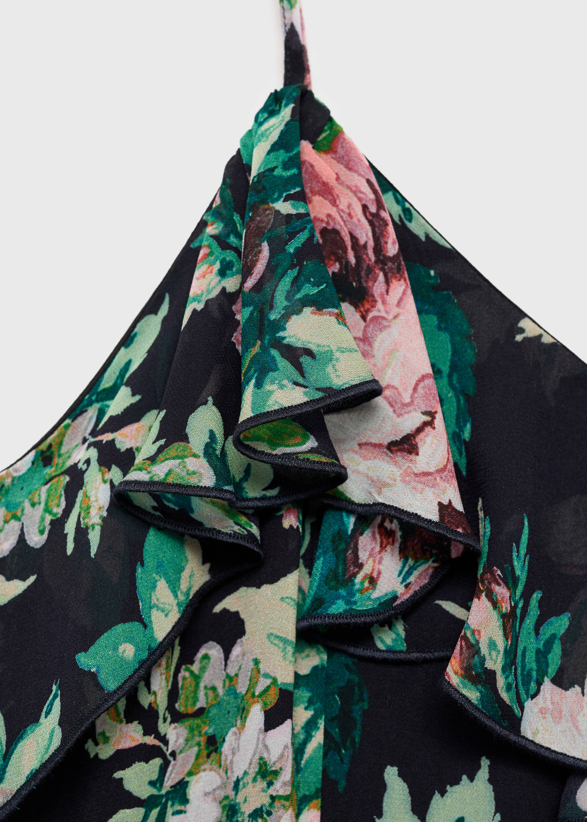 Ruffled floral print dress - Details of the article 8