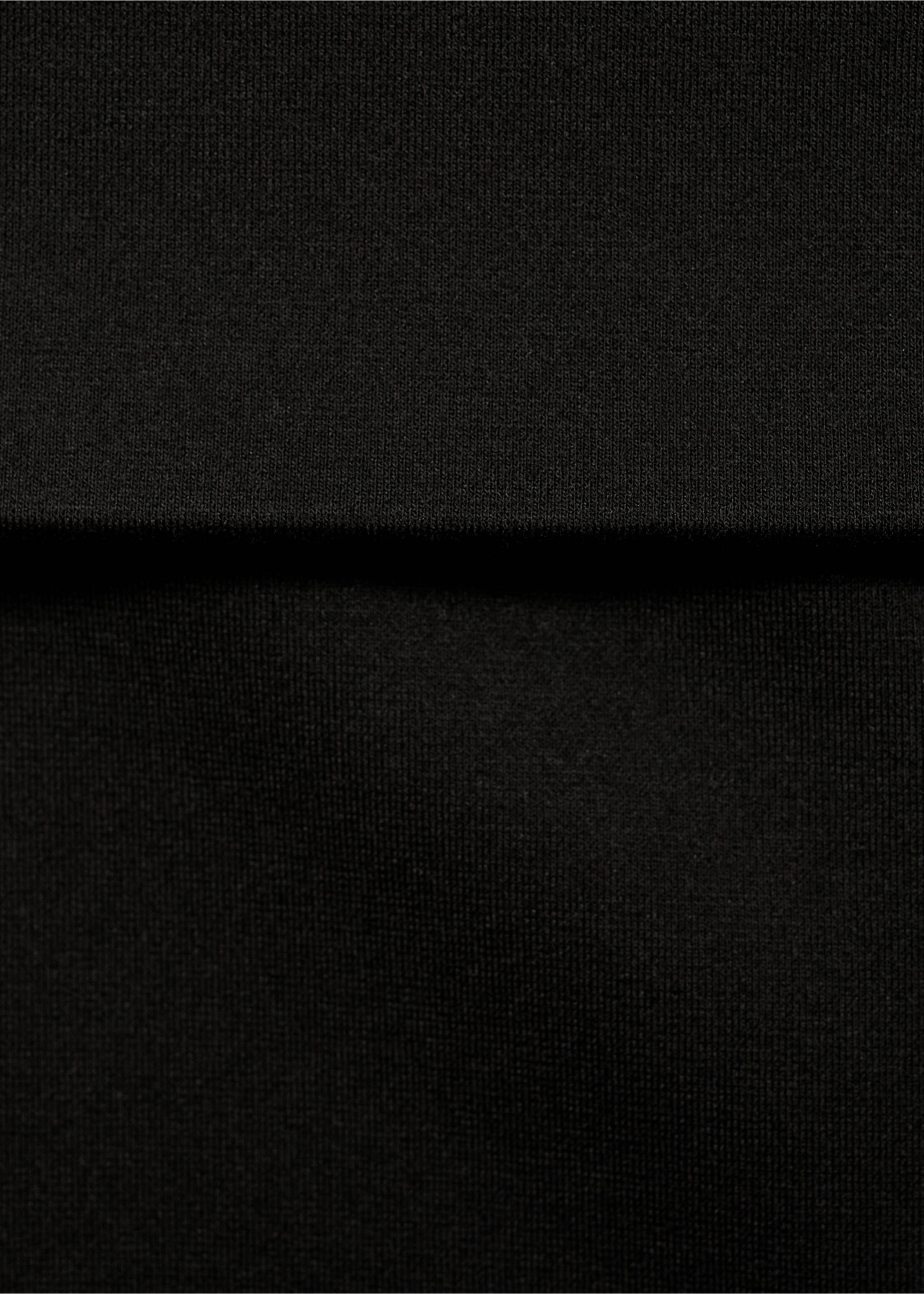 Off-shoulder top - Details of the article 8, Black. Ref: 87095766-00.