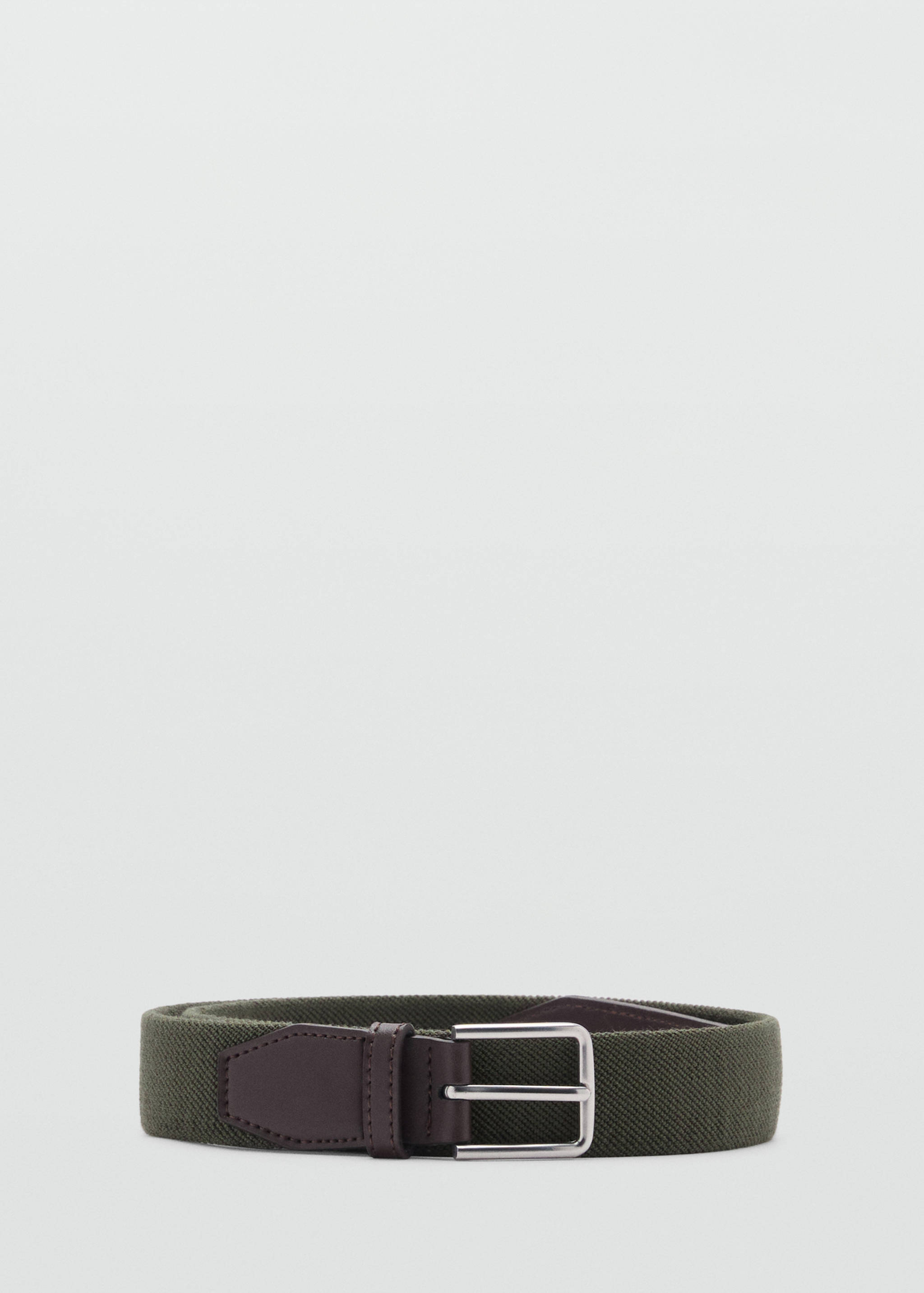 Leather-appliqué elastic belt - Article without model