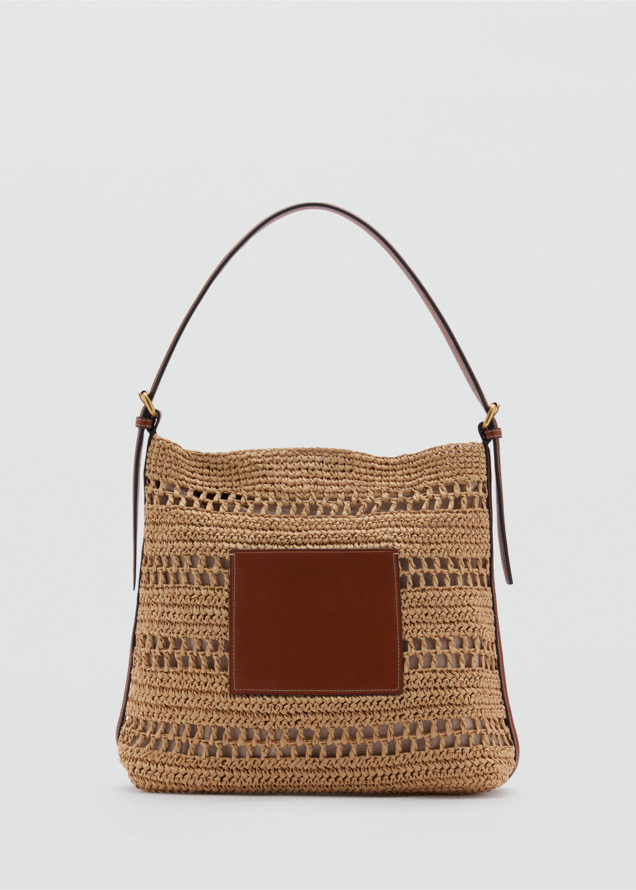 Natural fibre shoulder bag - Article without model, Leather. Ref: 87095918-00.