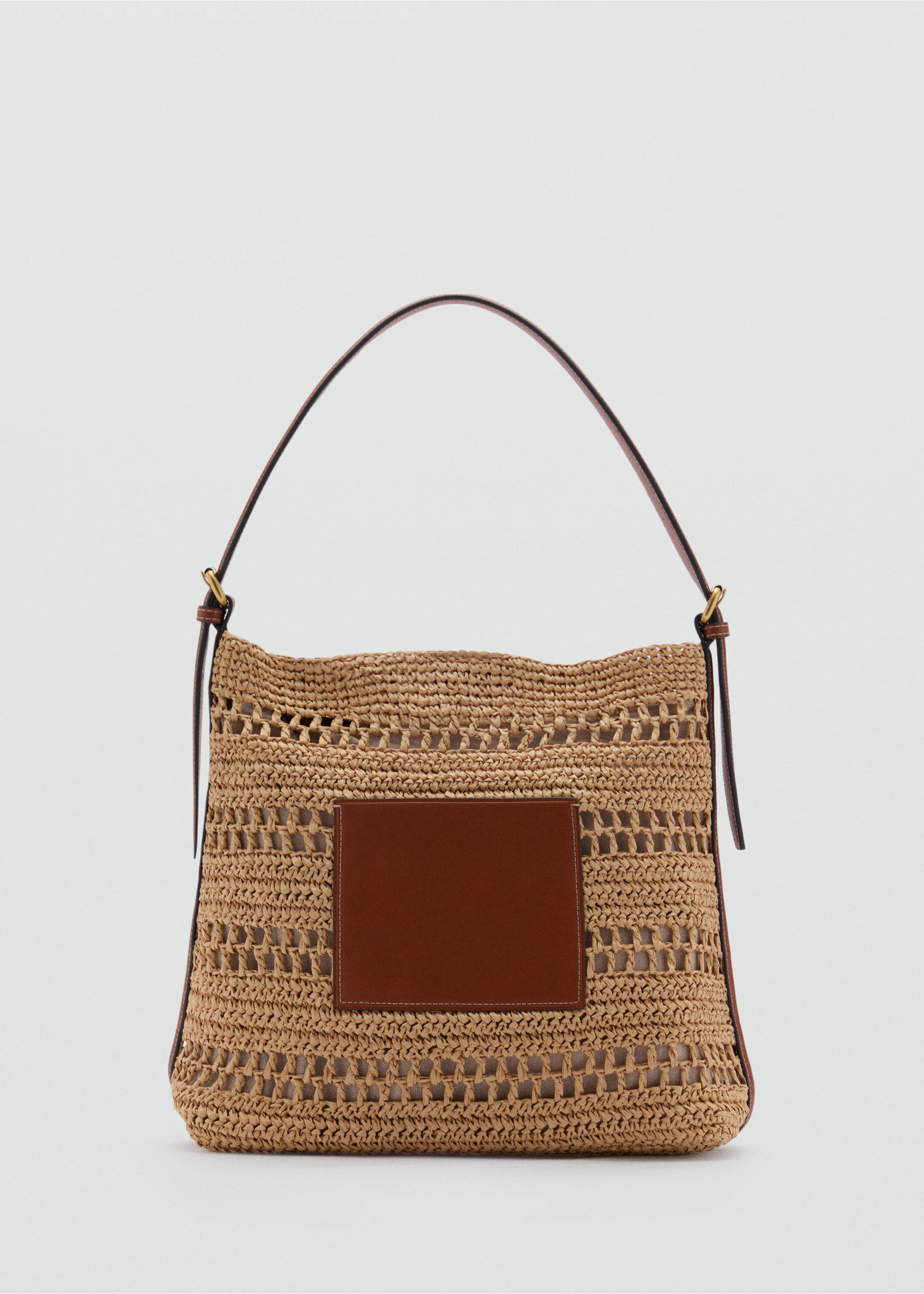 Natural fibre shoulder bag - Article without model, Leather. Ref: 87095918-00.