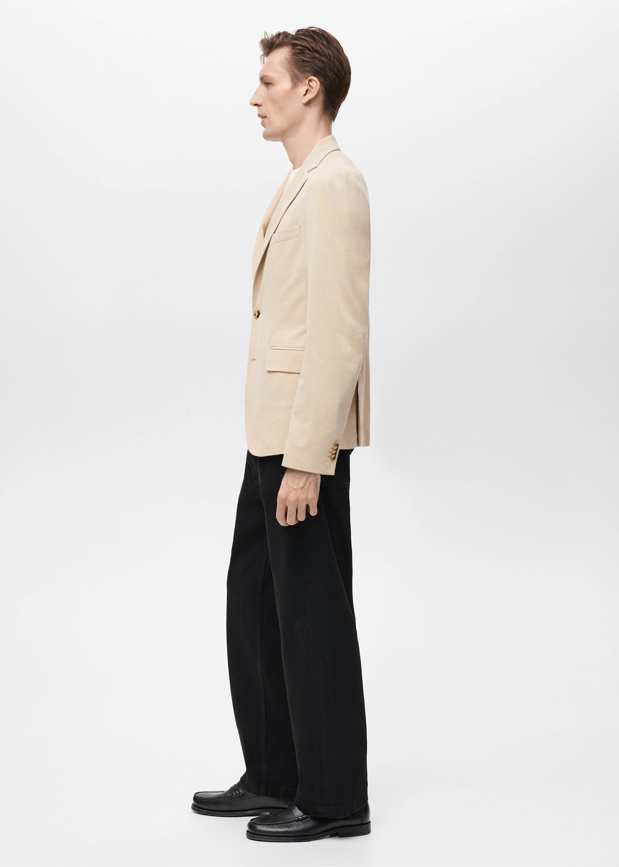 Americana Verner slim fit cotó - Detall de l'article 2, Beige. Ref: 87095919-00.