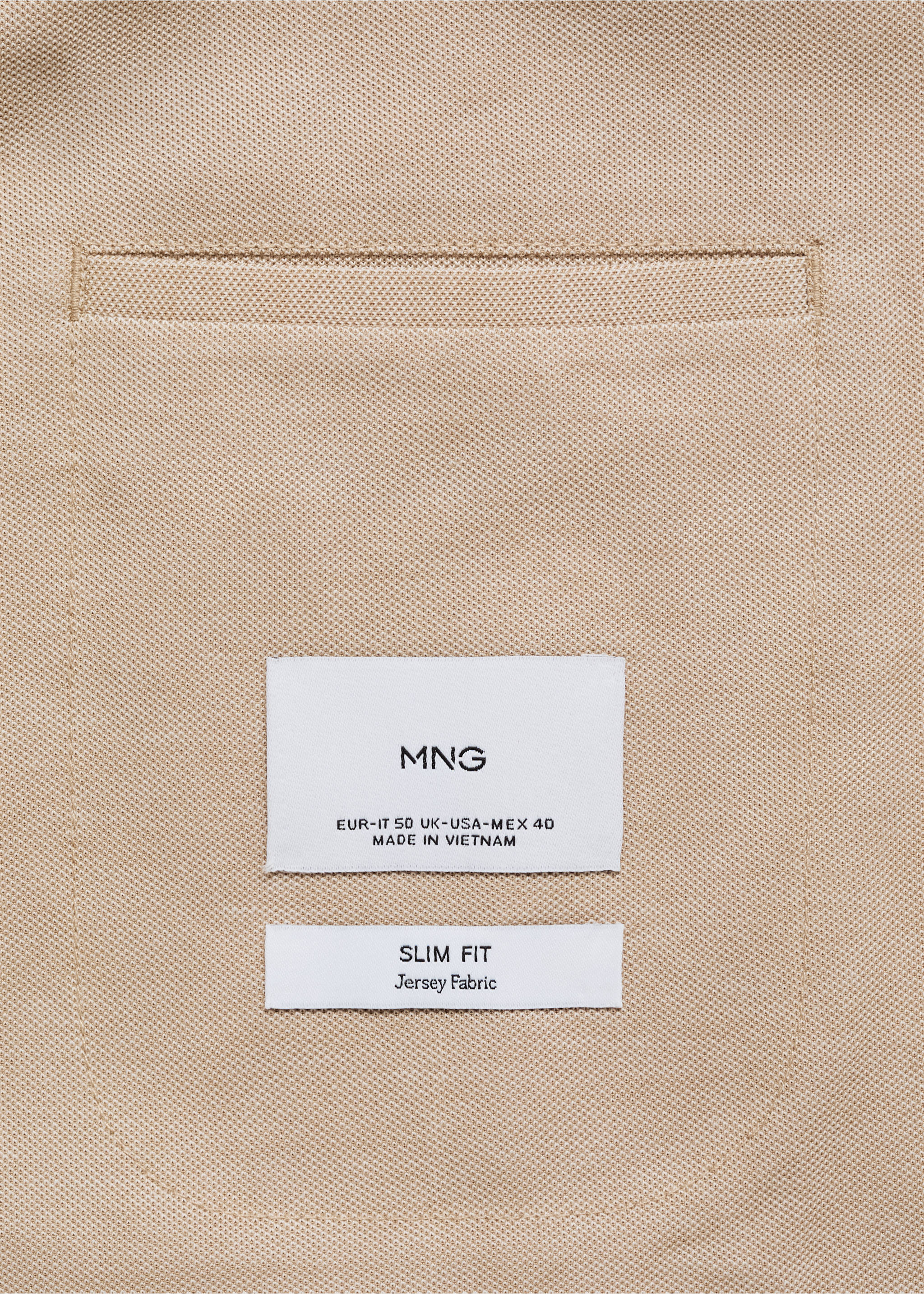 Americana Verner slim fit cotó - Detall de l'article 0, Beige. Ref: 87095919-00.