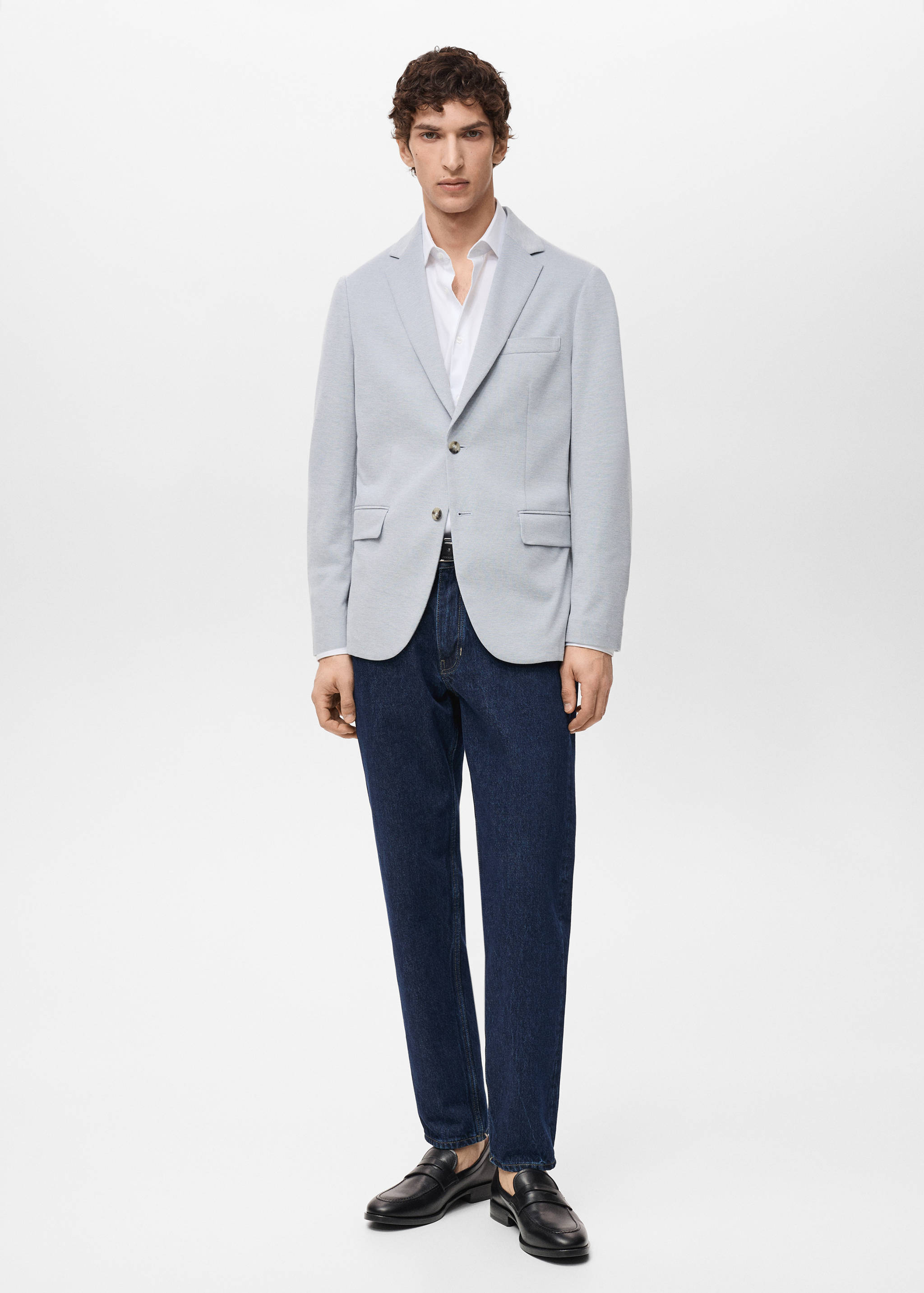Verner slim-fit cotton jacket - General plane