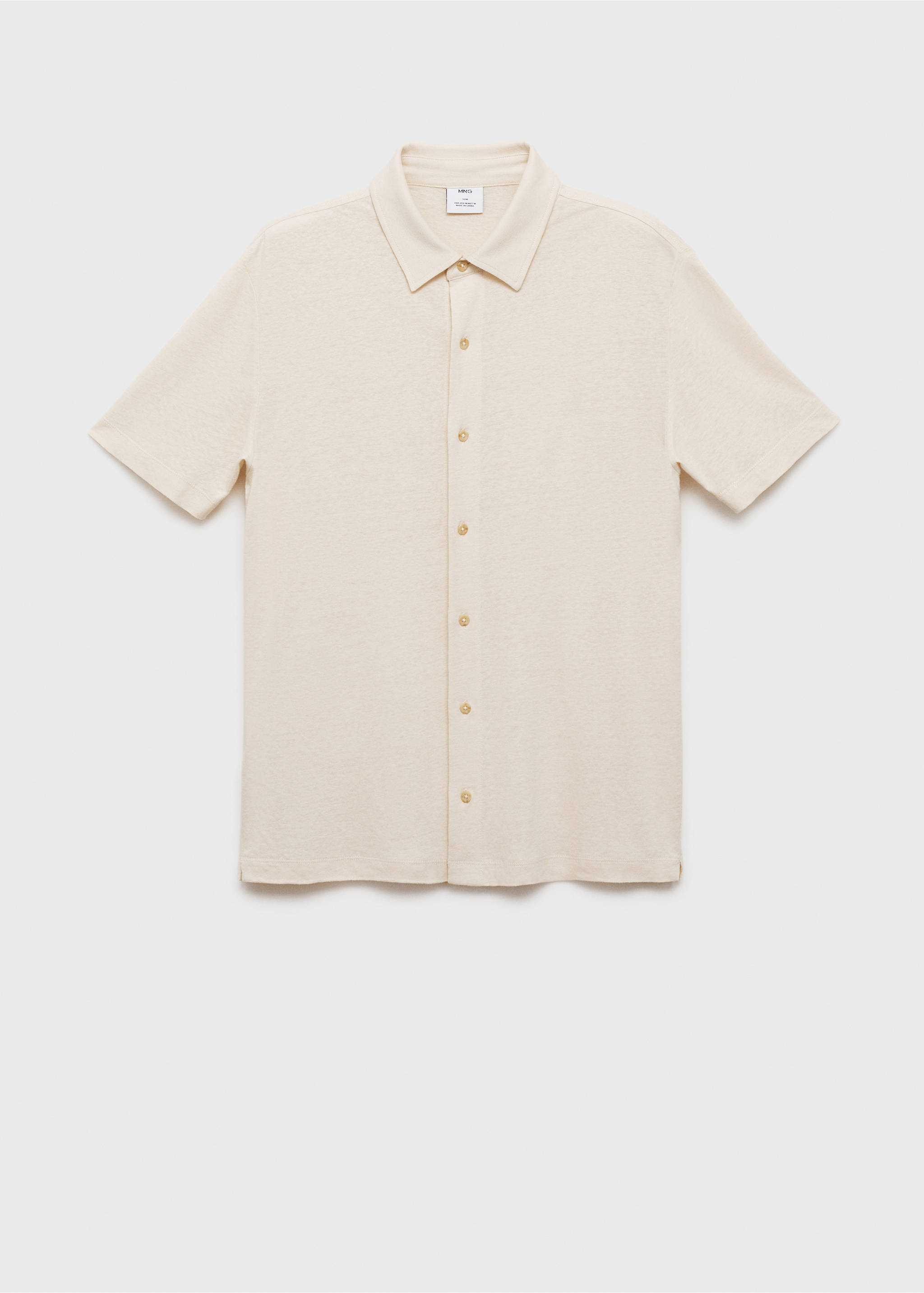 Linnen regular-fit overhemd - Artikel zonder model, Ivoorwit. Ref: 87095922-00.