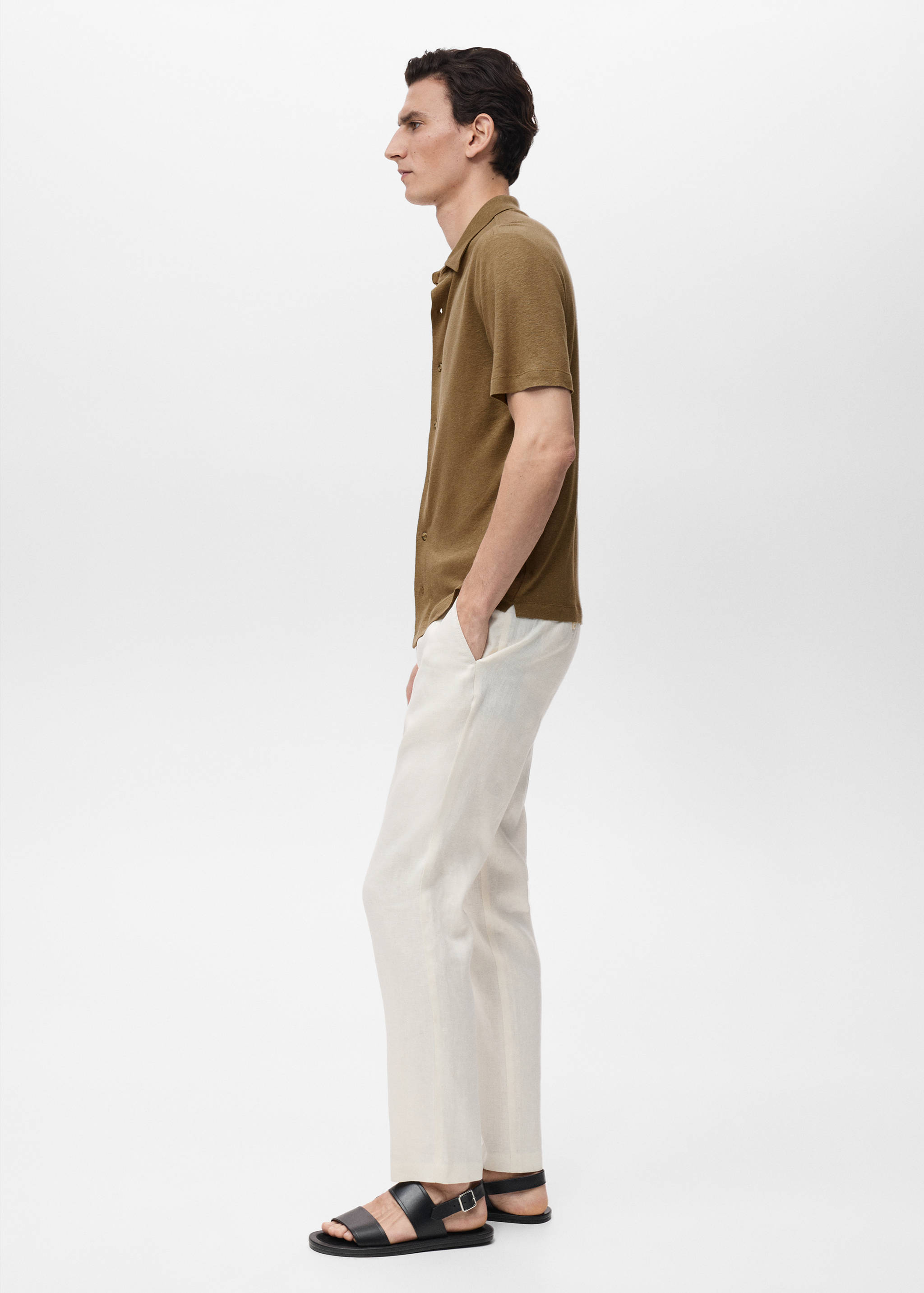Regular-fit linen shirt - Details of the article 2