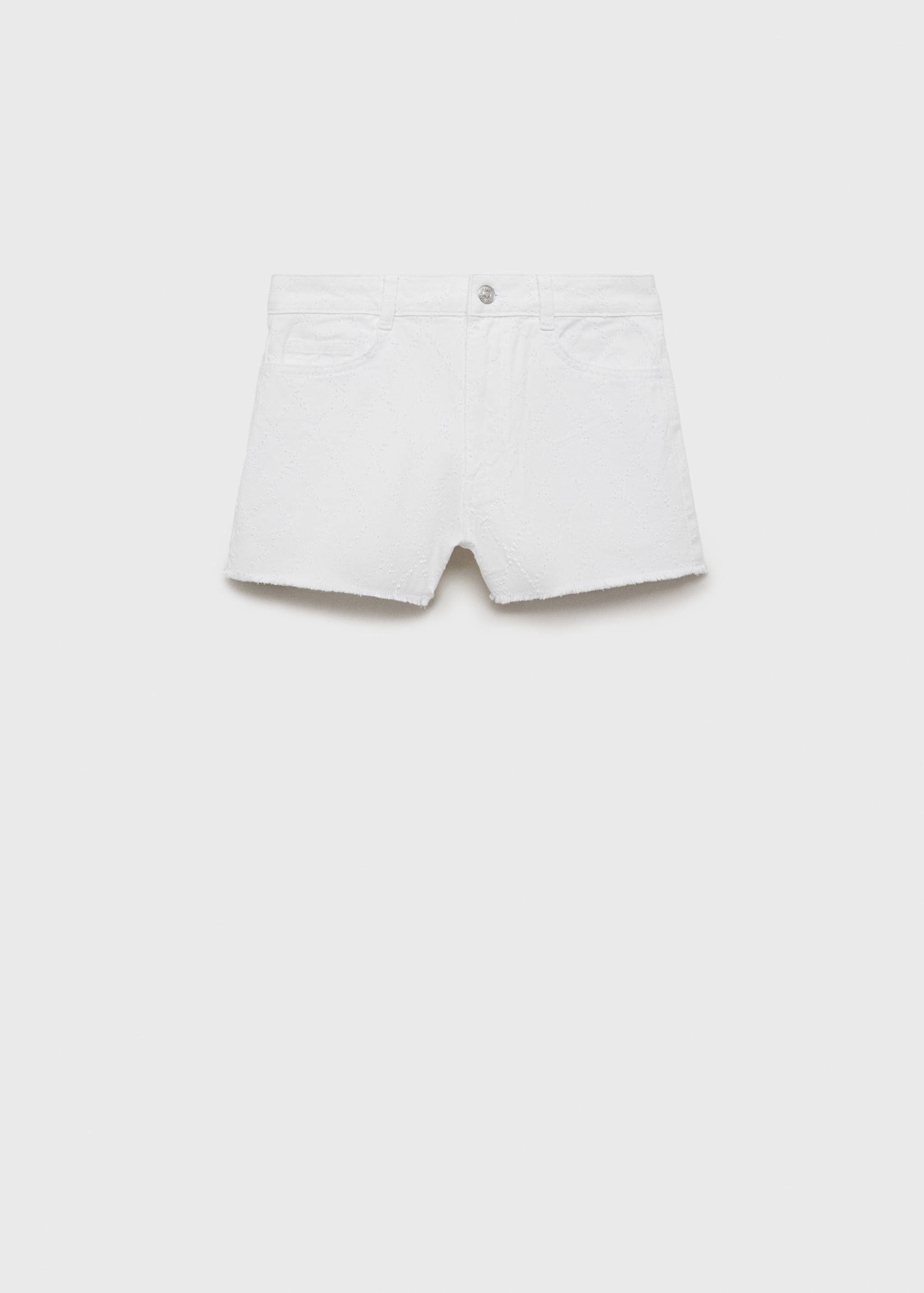 Embroidered cotton shorts - Article without model
