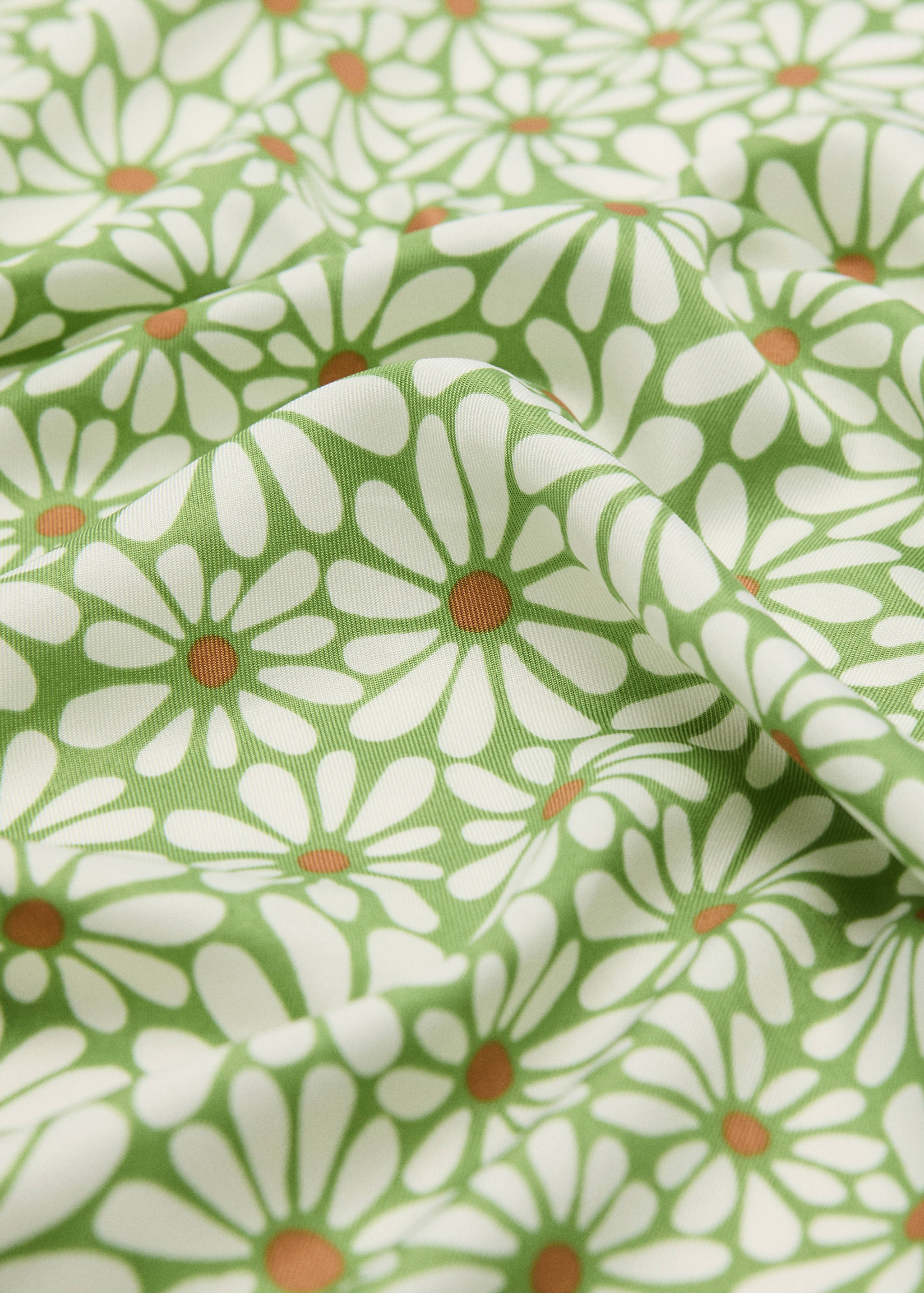 Mini-flower satin scarf - Medium plane