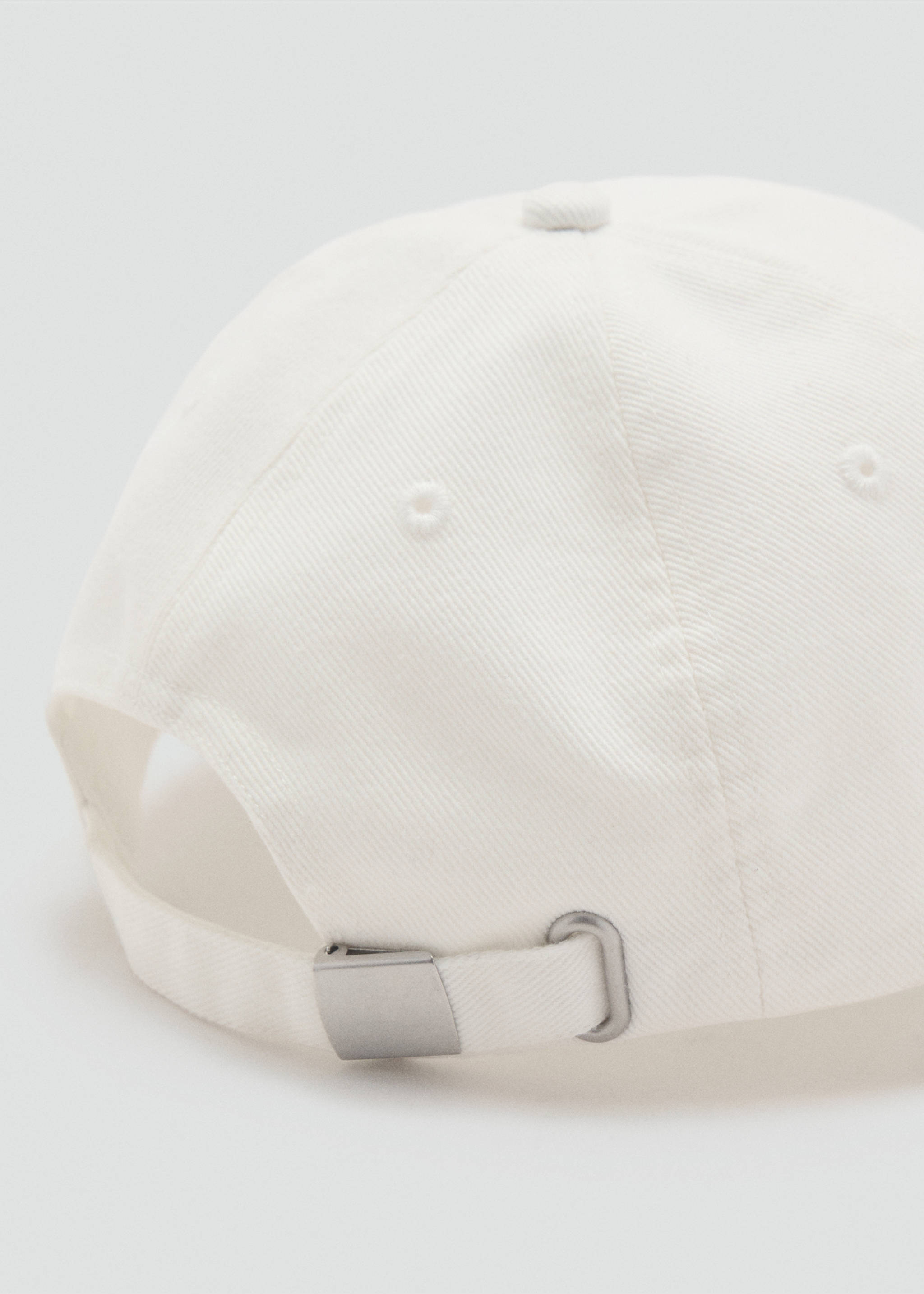 Cotton visor cap - Details of the article 1, Ecru. Ref: 87095926-00.