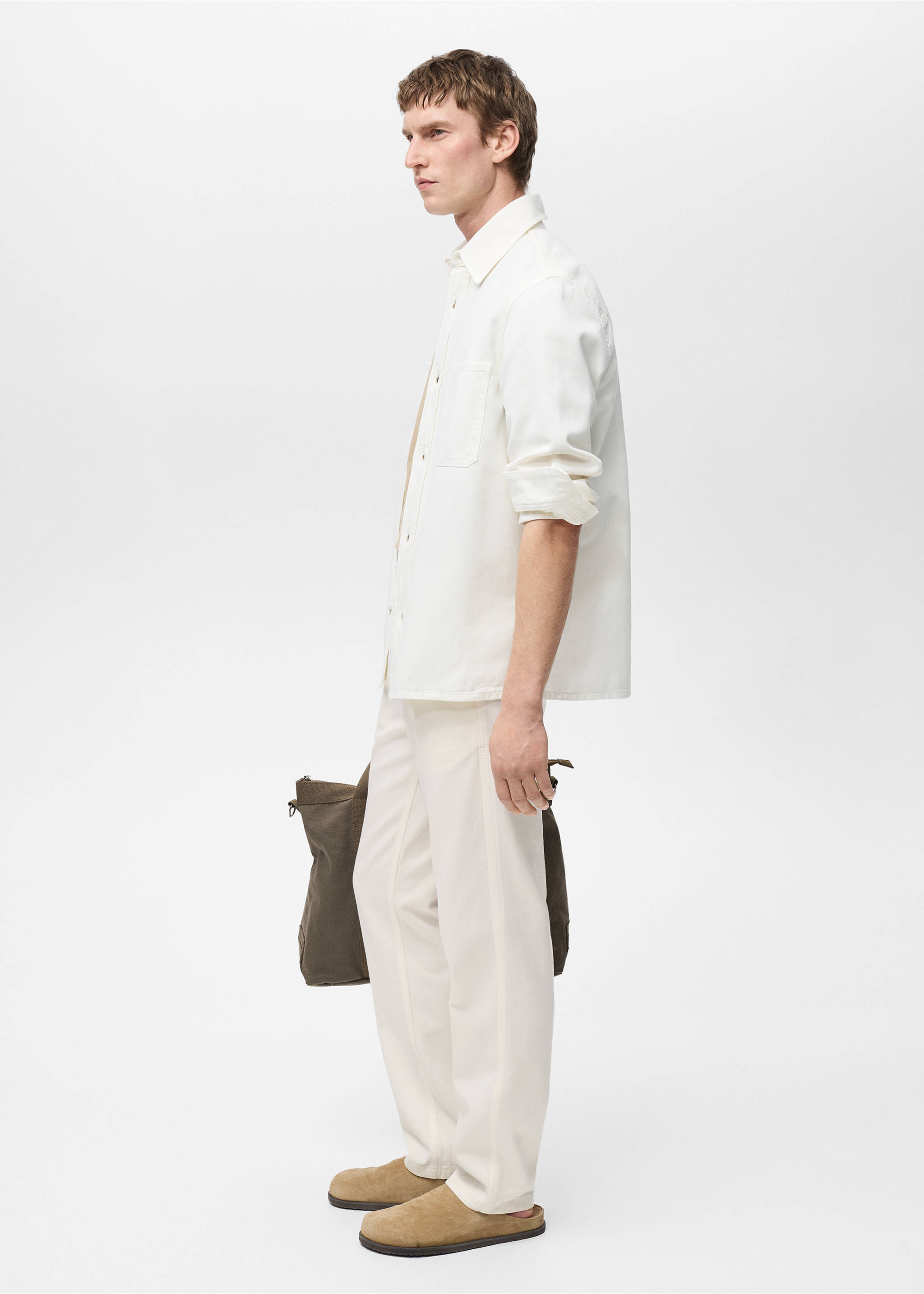 Jeans lyocell regular fit - Detalle del artículo 6, Blanco roto. Ref: 87095929-00.