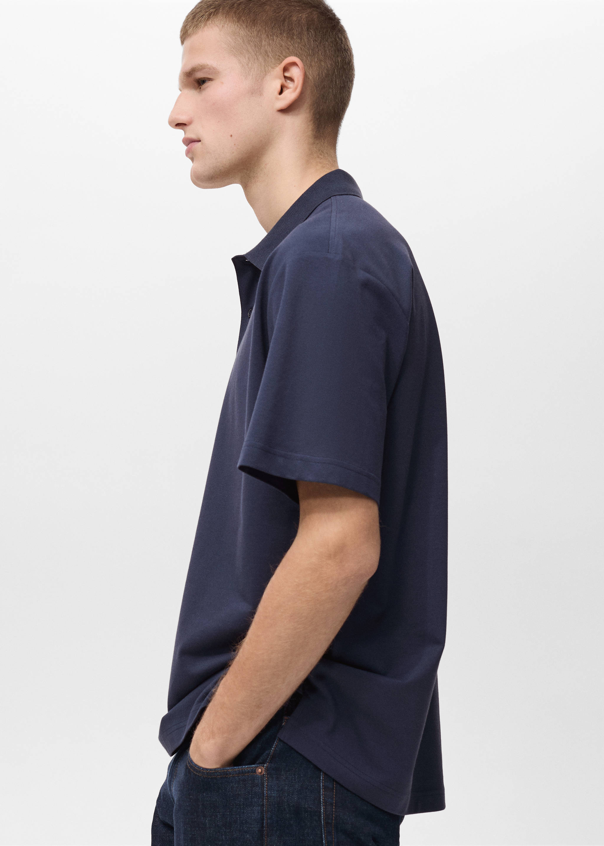 Polo coton en piqué relaxed-fit - Détail de l'article 2